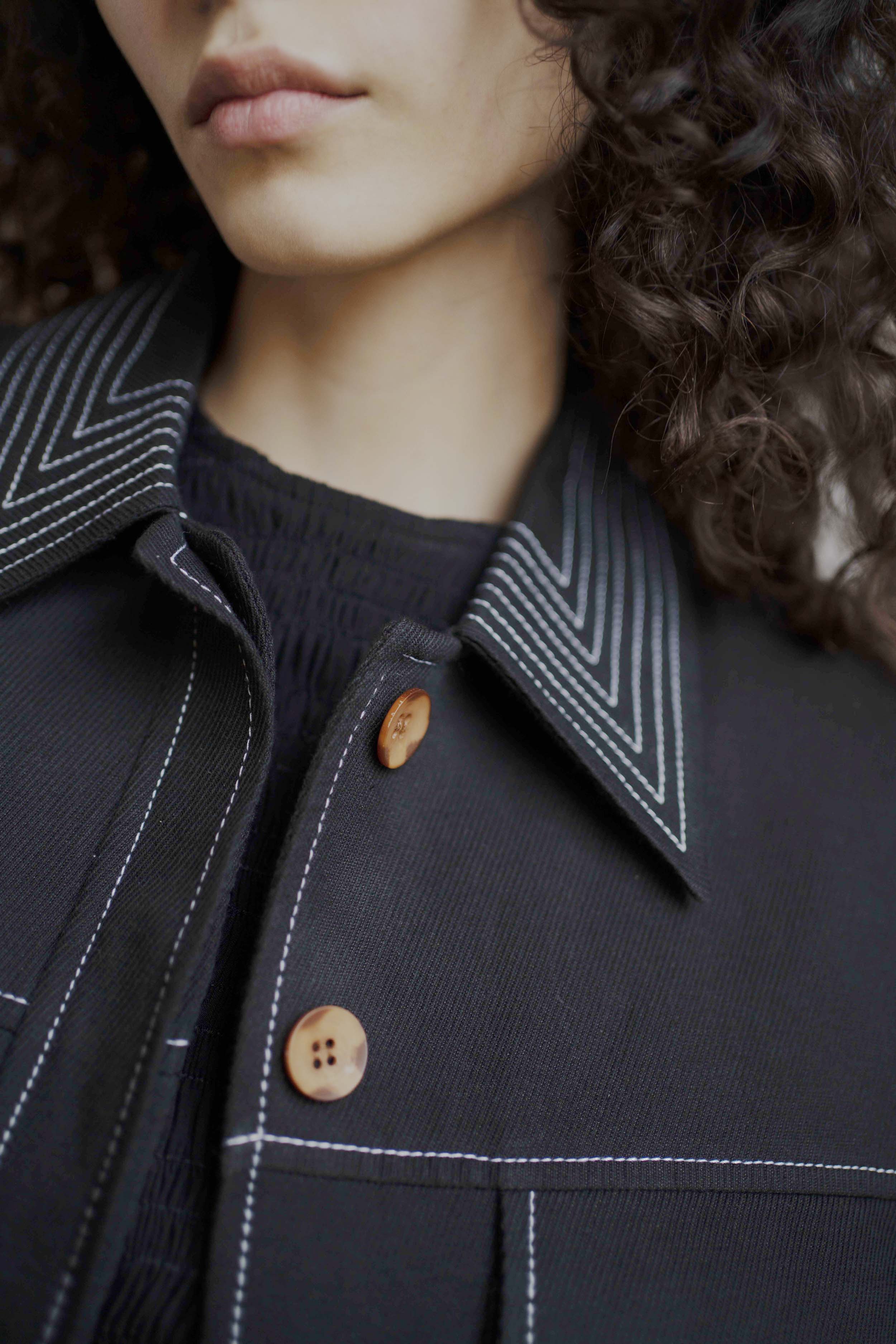 Oh Seven Days-Pick Pocket Jacket Black-3-Milagron.com