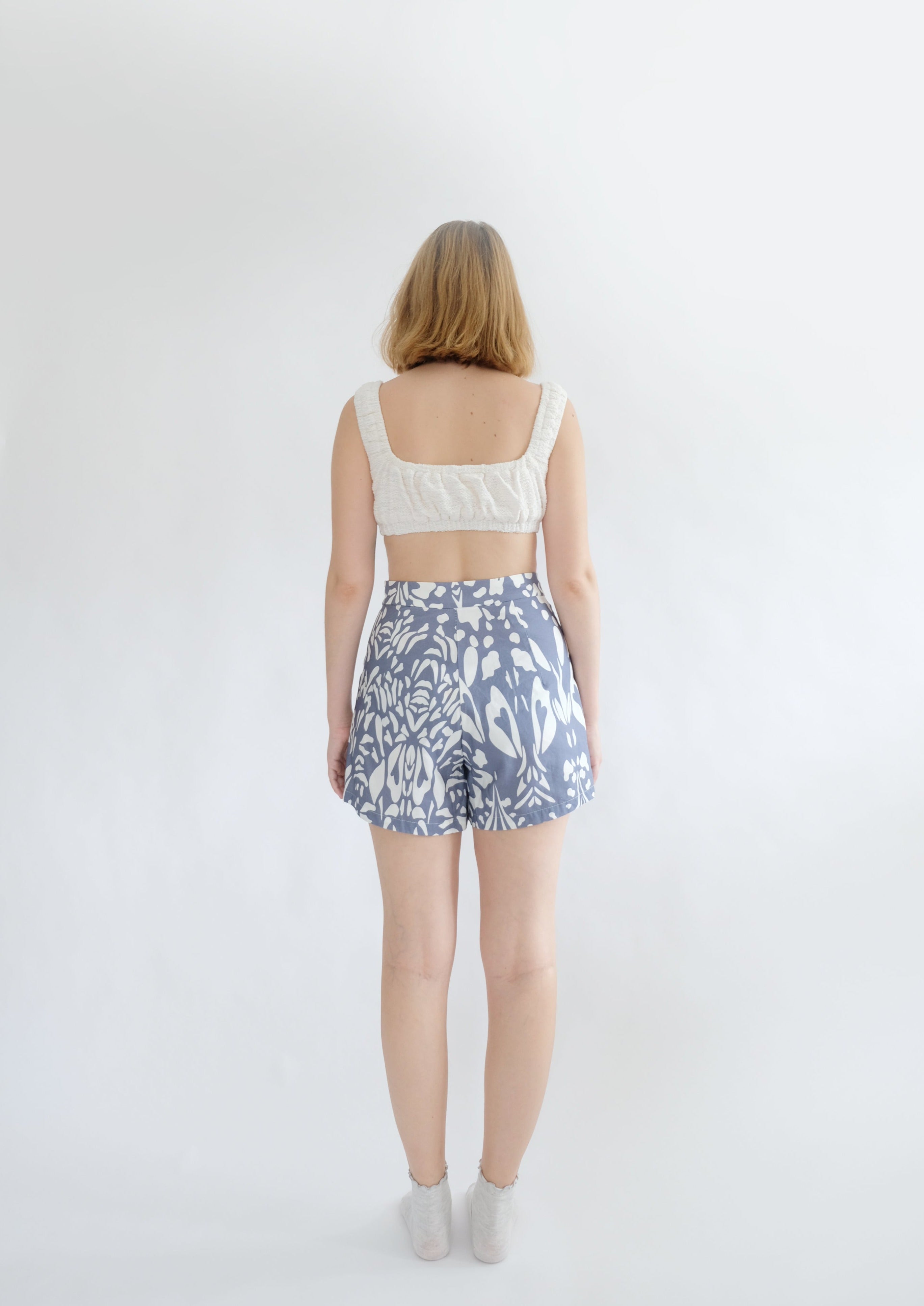Oh Seven Days-Poche Shorts (Rosa Print)-Bottoms-5-Milagron.com