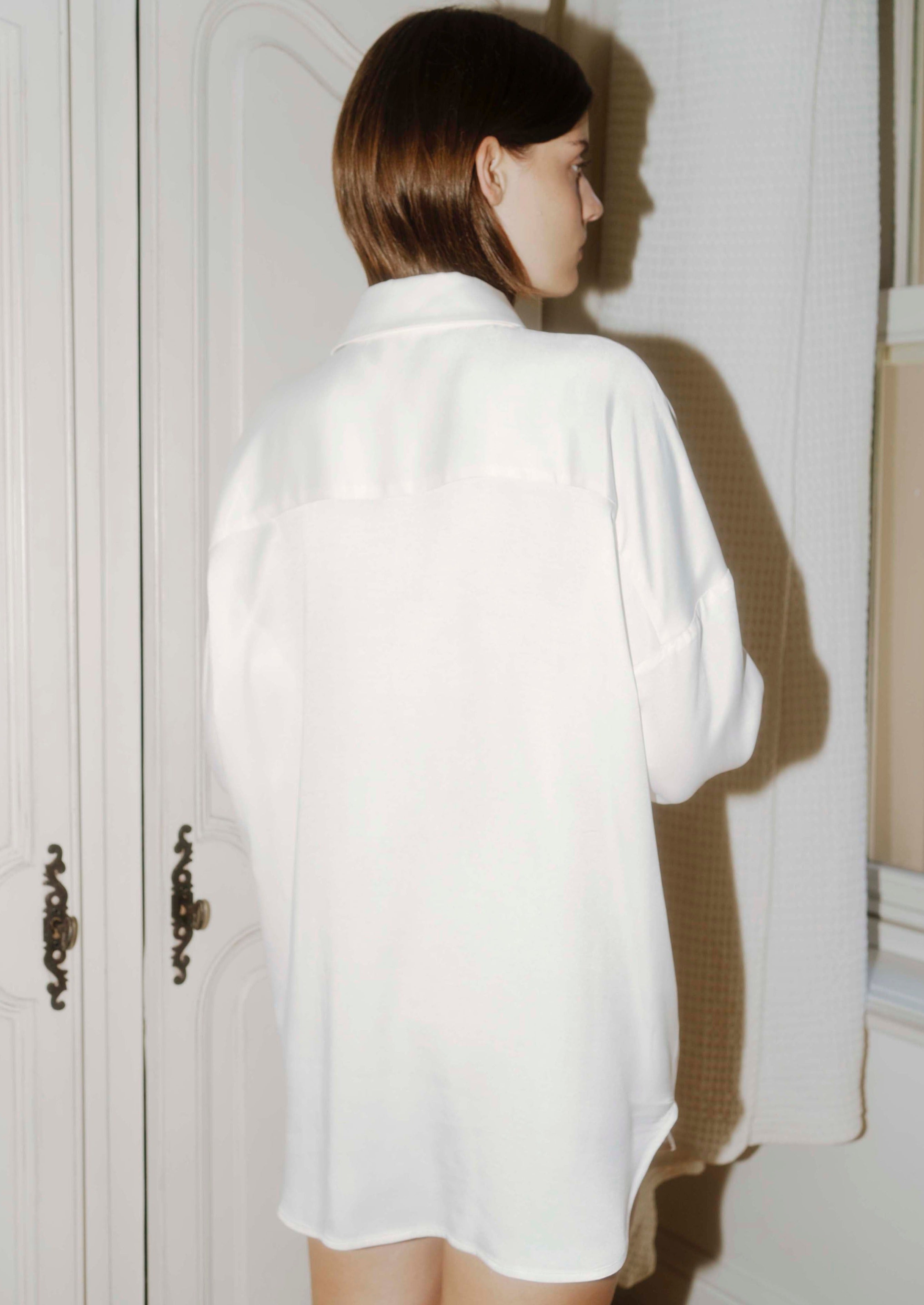 Oh Seven Days-Samantha Shirt ( White )-Tops-4-Milagron.com