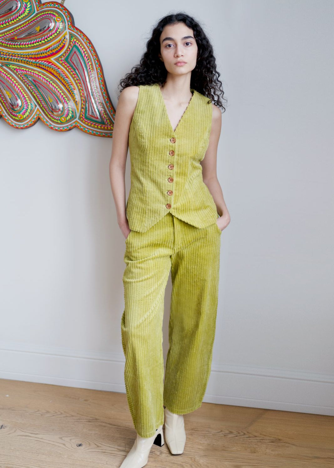 Oh Seven Days-Side Kick Trousers Olive-1-Milagron.com