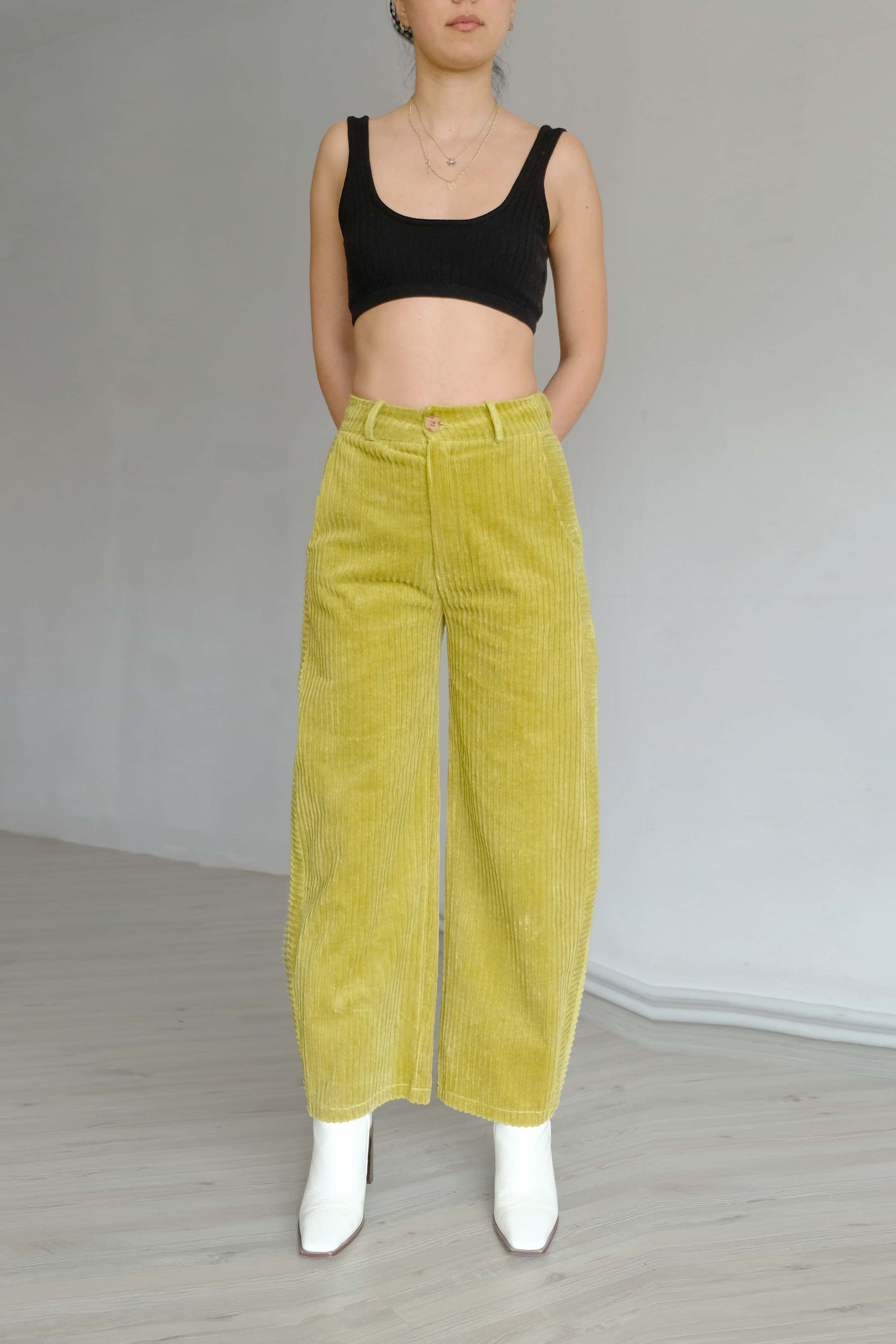 Oh Seven Days-Side Kick Trousers Olive-2-Milagron.com