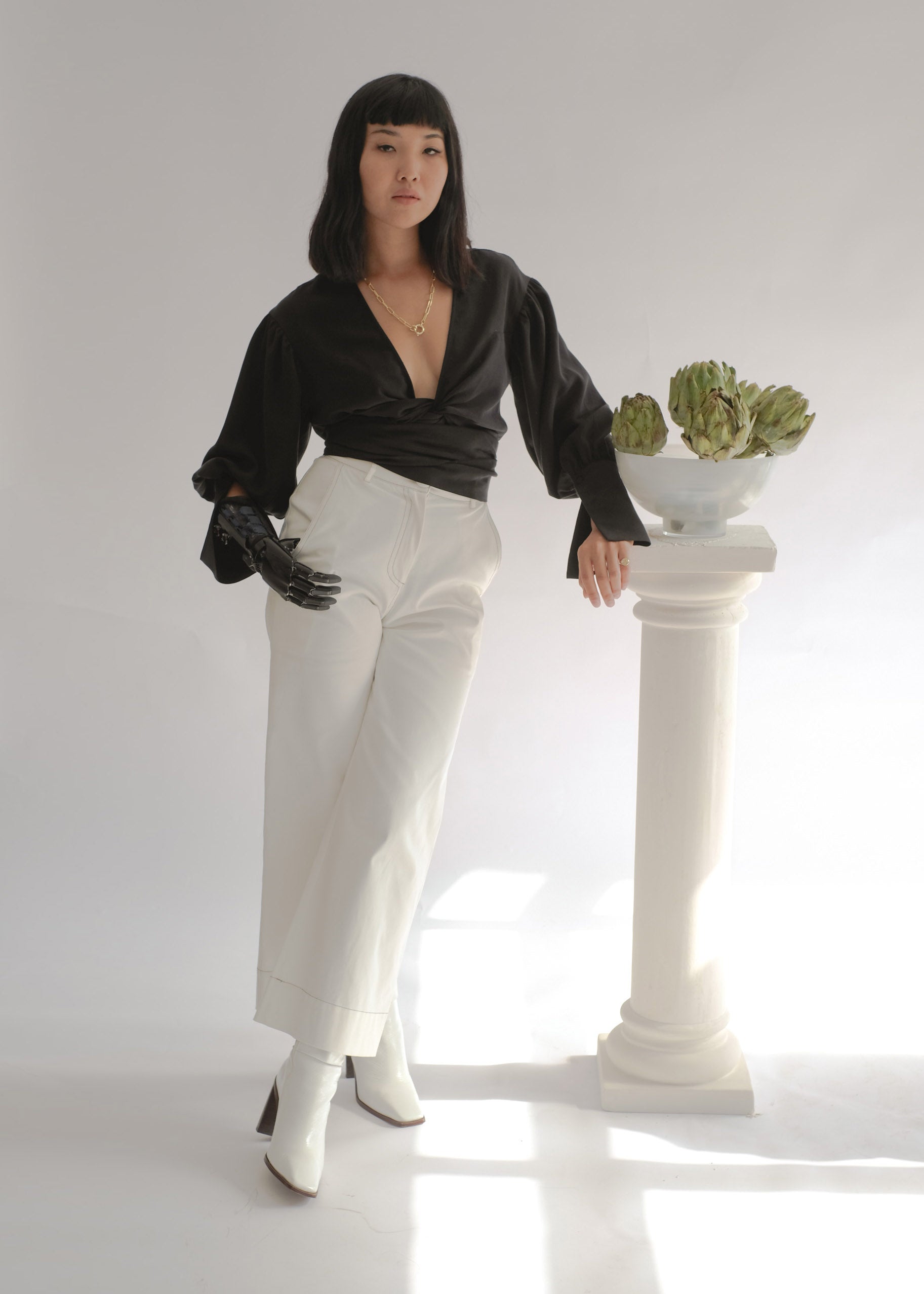 Oh Seven Days-The Tuesday High Kick: Kick Flare High Waisted Trousers Misfit-6-Milagron.com