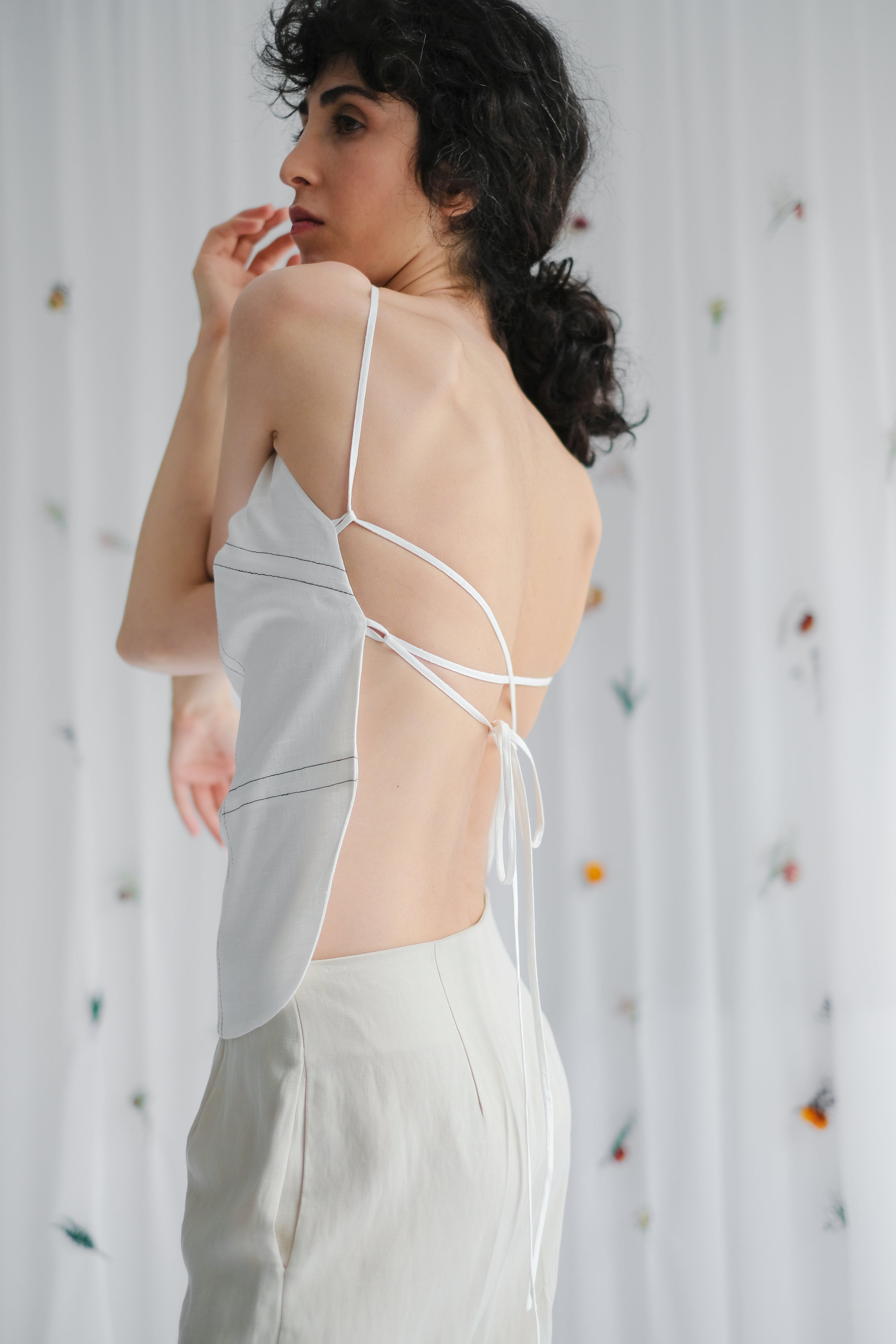 Oh Seven Days-Zero Waste Top (Pearl)-Tops-3-Milagron.com