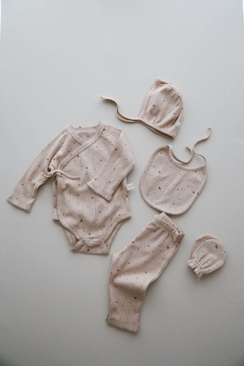 OhLaLaKoala-5li Kruvaze Yenidoğan Set kalp Baskılı-Body-8-Milagron.com