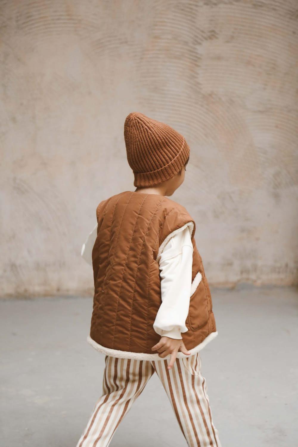 OhLaLaKoala-Çift Taraflı Taba Çocuk Yelek Kapitone - Wellsoft-Yelek-5-Milagron.com