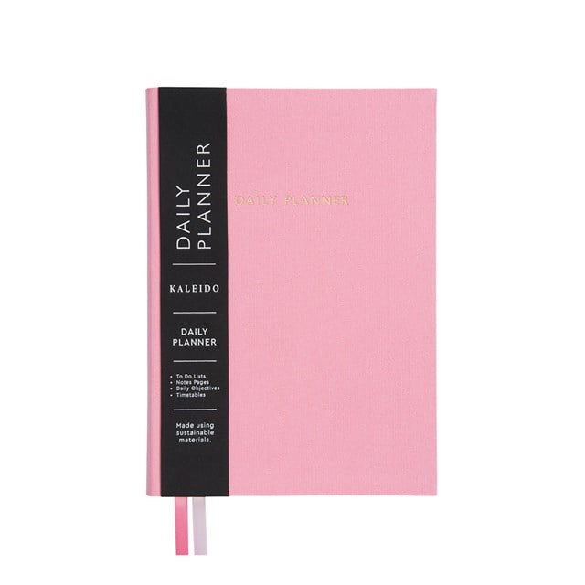 Ohh Deer Kaleido Tasarımı A5 288 Sayfa Kumaş Kapak Günlük Planlayıcı Pink Daily Planner 12752