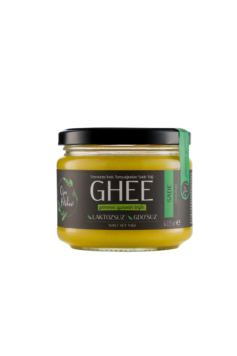 Ojas Kitchen-Sade Yağ / Ghee 225 Gr – Laktozsuz, Kazeinsiz, Gdo’ Suz – Saf Yağ / Sadeyağ-Gurme & Organik Ürünler-1-Milagron.com