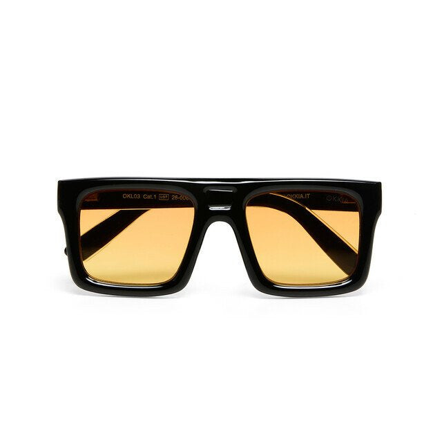 Okkia-Okkia Club Vulcano Sarı Lens Polarize Güneş Gözlüğü Siyah-Güneş Gözlüğü-4-Milagron.com
