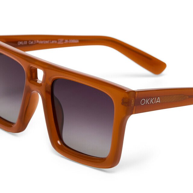 Okkia-Okkia Club Vulcano Siyah Lens Polarize Güneş Gözlüğü Bal Rengi-Güneş Gözlüğü-4-Milagron.com