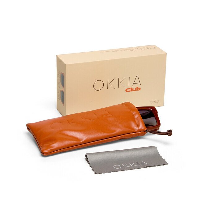 Okkia-Okkia Club Vulcano Siyah Lens Polarize Güneş Gözlüğü Bal Rengi-Güneş Gözlüğü-6-Milagron.com