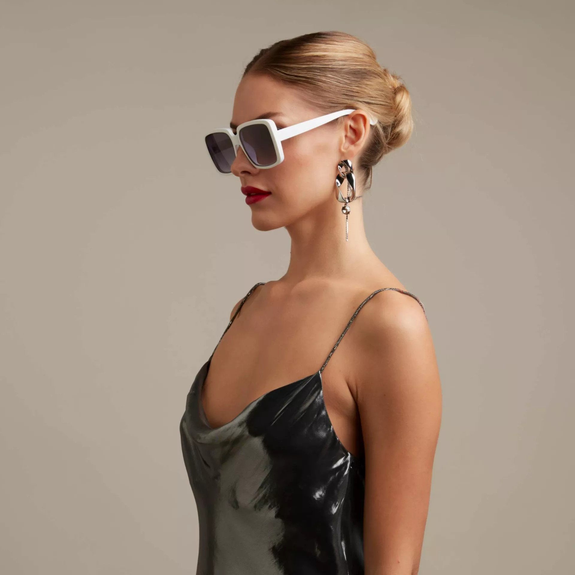 Okkia-Okkia Alessia Unisex Güneş Gözlüğü Beyaz-Güneş Gözlüğü-7-Milagron.com