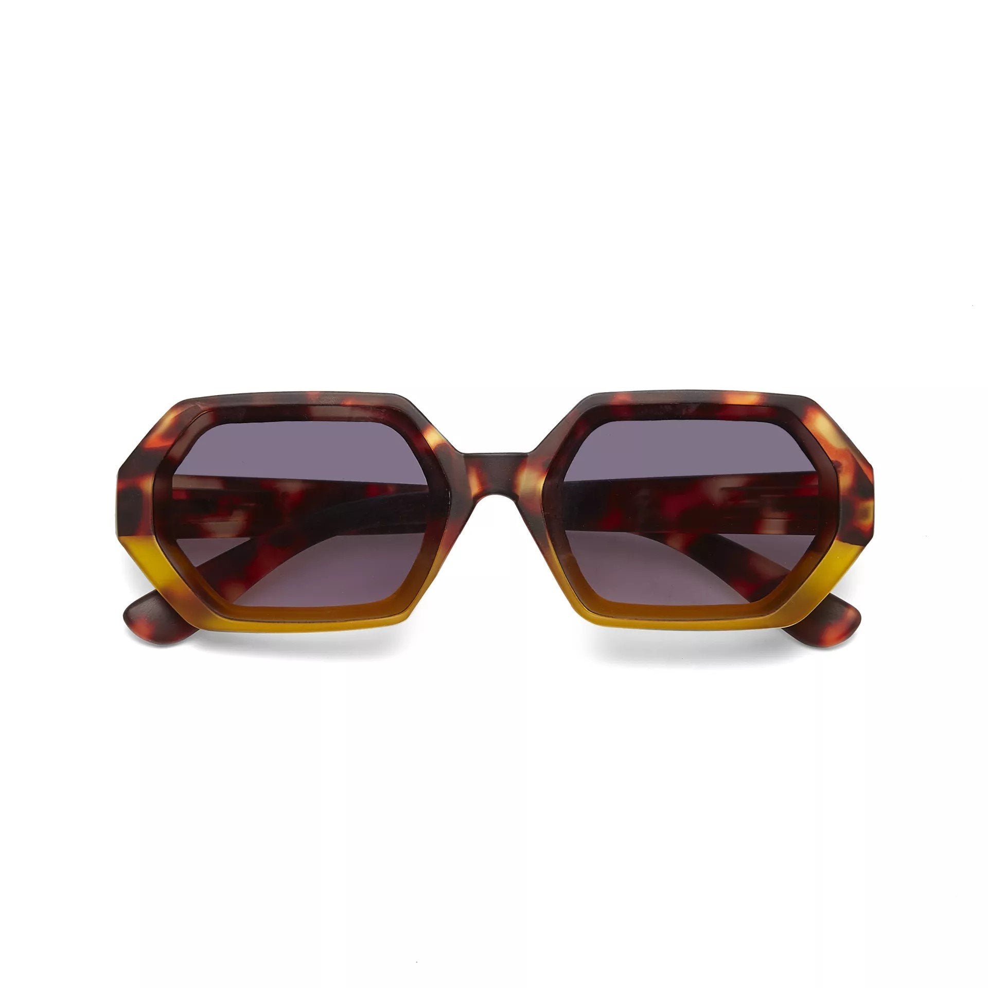 Okkia-Okkia Andrea Altıgen Unisex Güneş Gözlüğü Havana Sarısı-Güneş Gözlüğü-1-Milagron.com