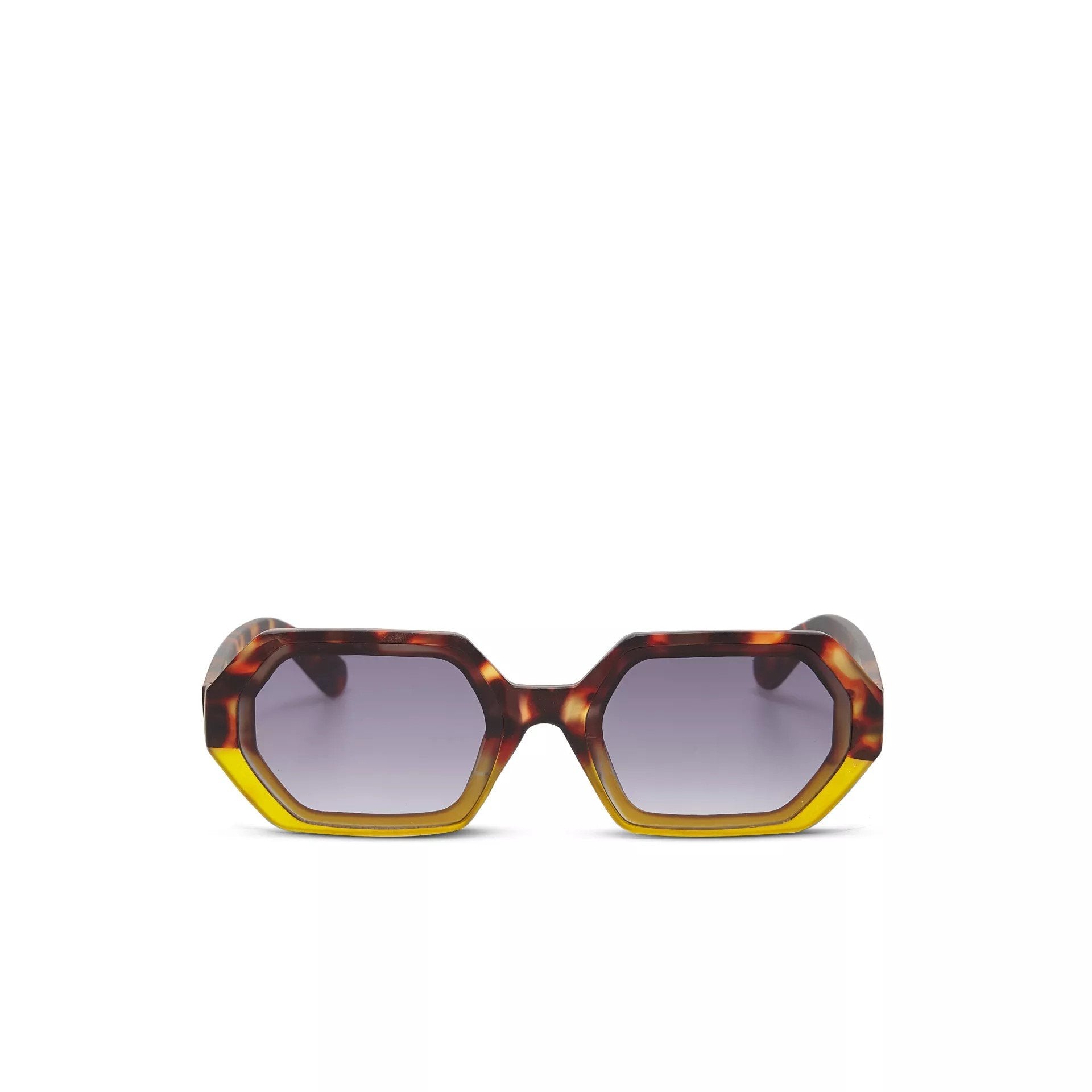 Okkia-Okkia Andrea Altıgen Unisex Güneş Gözlüğü Havana Sarısı-Güneş Gözlüğü-3-Milagron.com