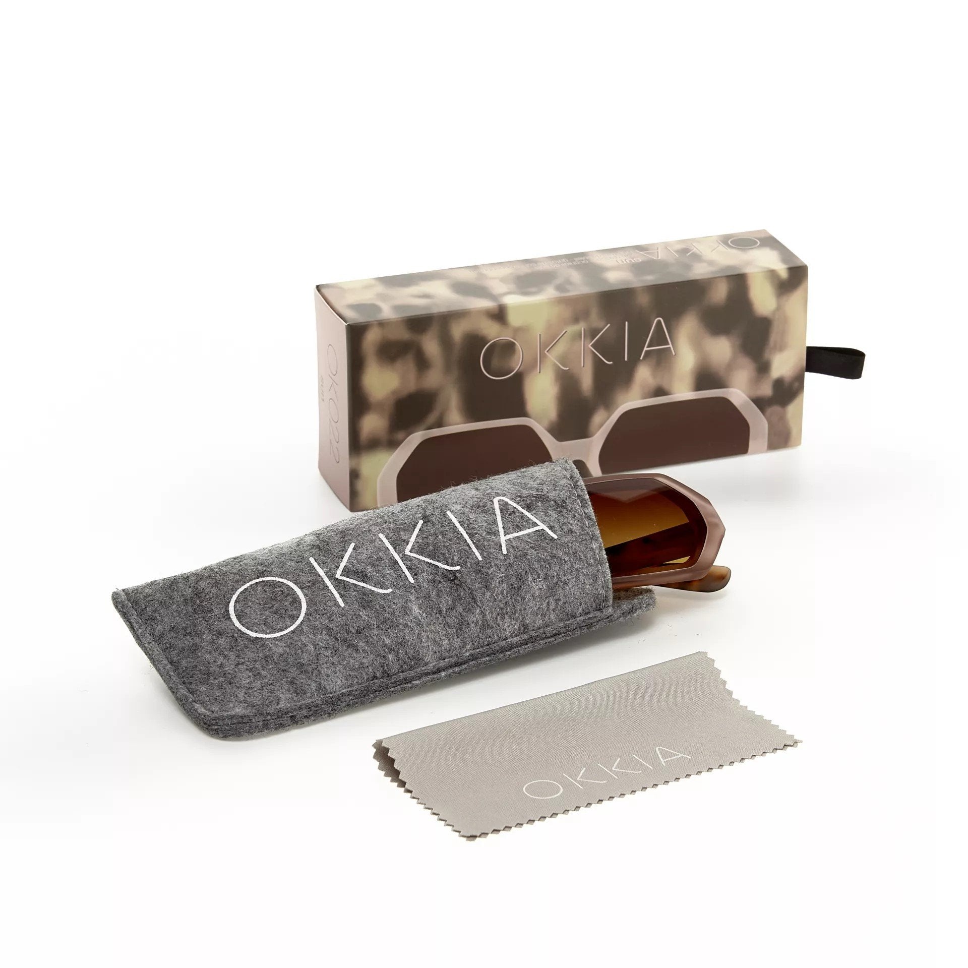 Okkia-Okkia Andrea Altıgen Unisex Güneş Gözlüğü Pembe Havana-Güneş Gözlüğü-3-Milagron.com