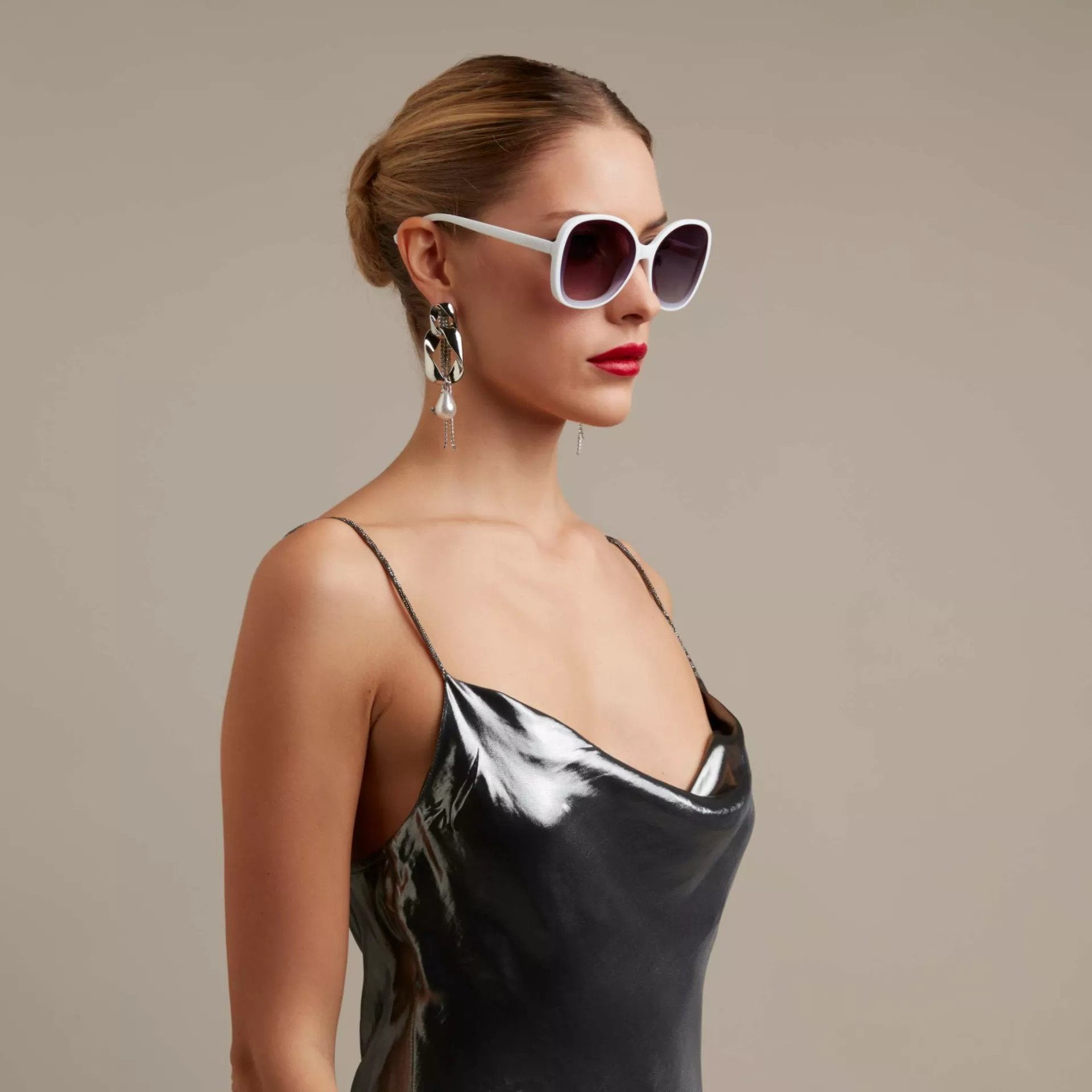 Okkia-Okkia Anna Butterfly Güneş Gözlüğü Beyaz-Güneş Gözlüğü-3-Milagron.com