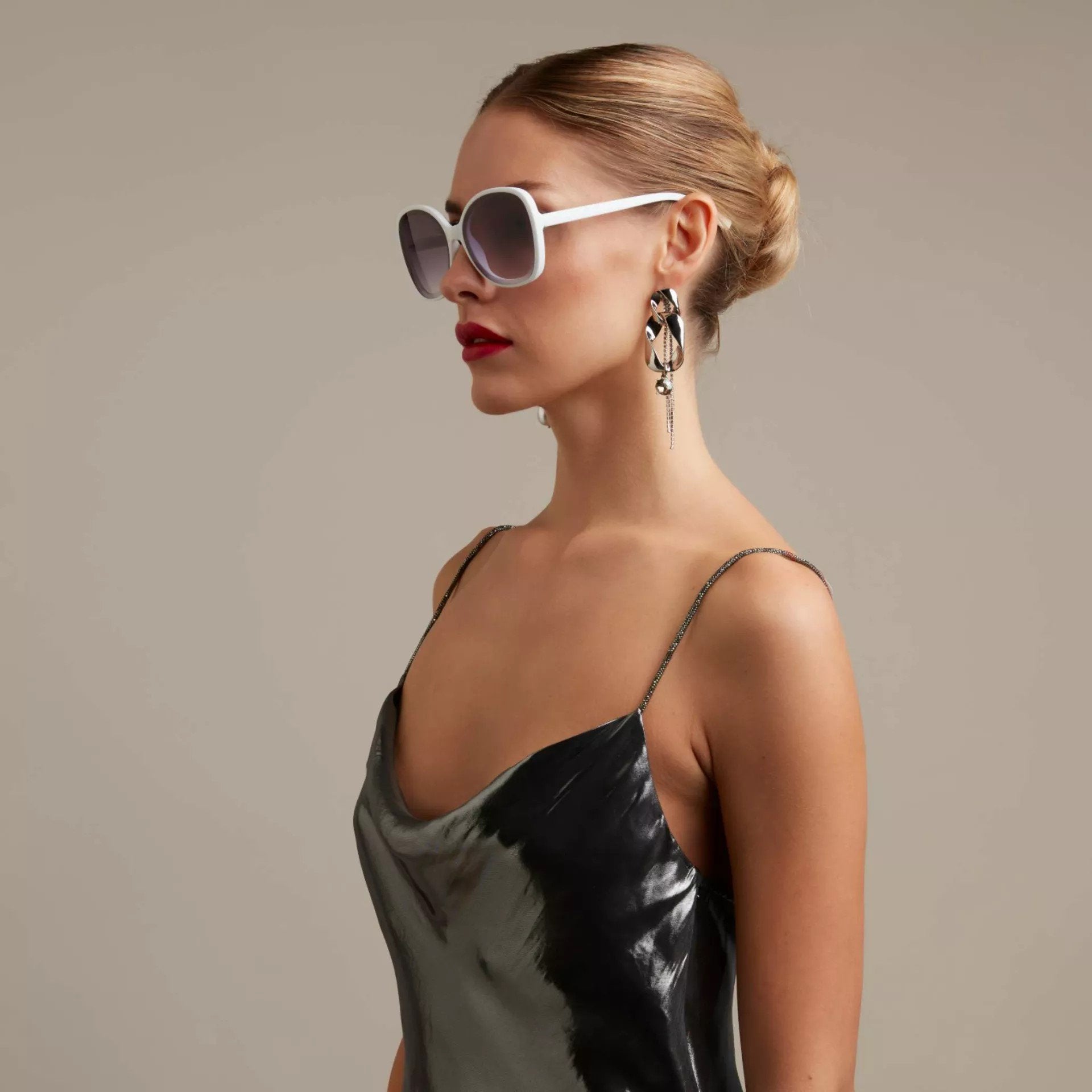 Okkia-Okkia Anna Butterfly Güneş Gözlüğü Beyaz-Güneş Gözlüğü-4-Milagron.com