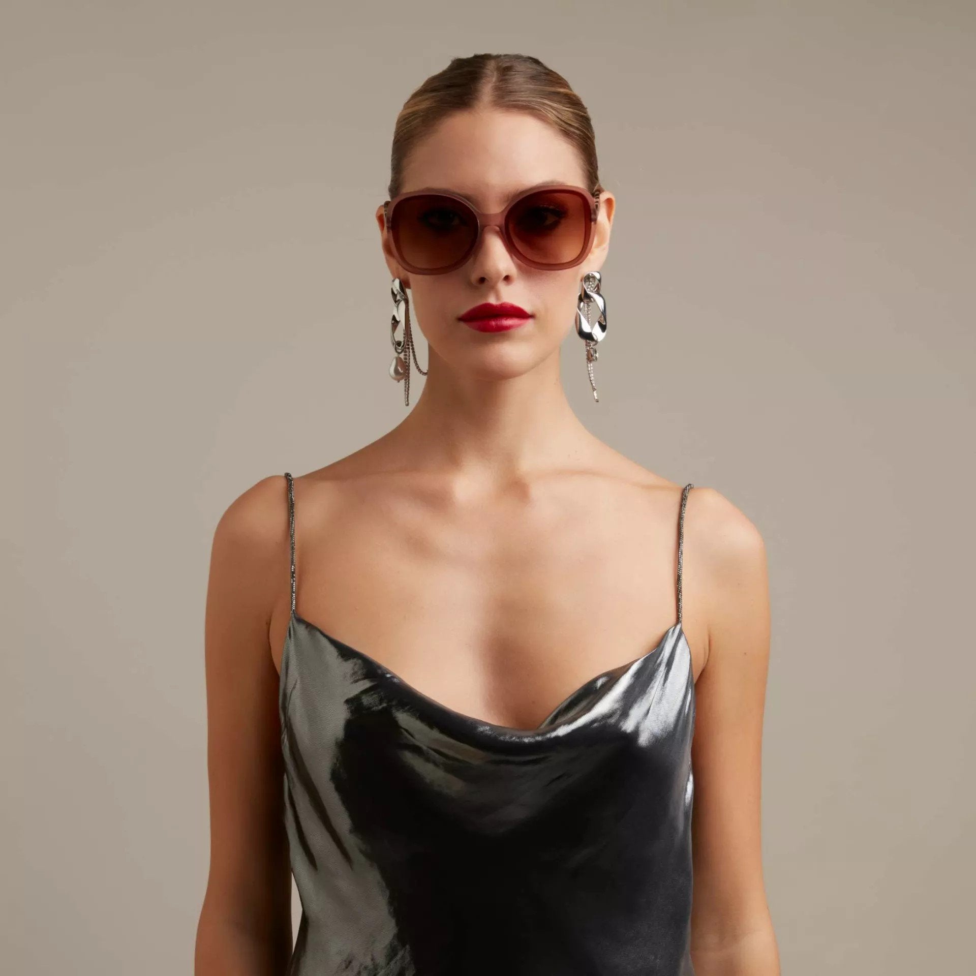 Okkia-Okkia Anna Butterfly Güneş Gözlüğü Havana Pembesi-Güneş Gözlüğü-2-Milagron.com