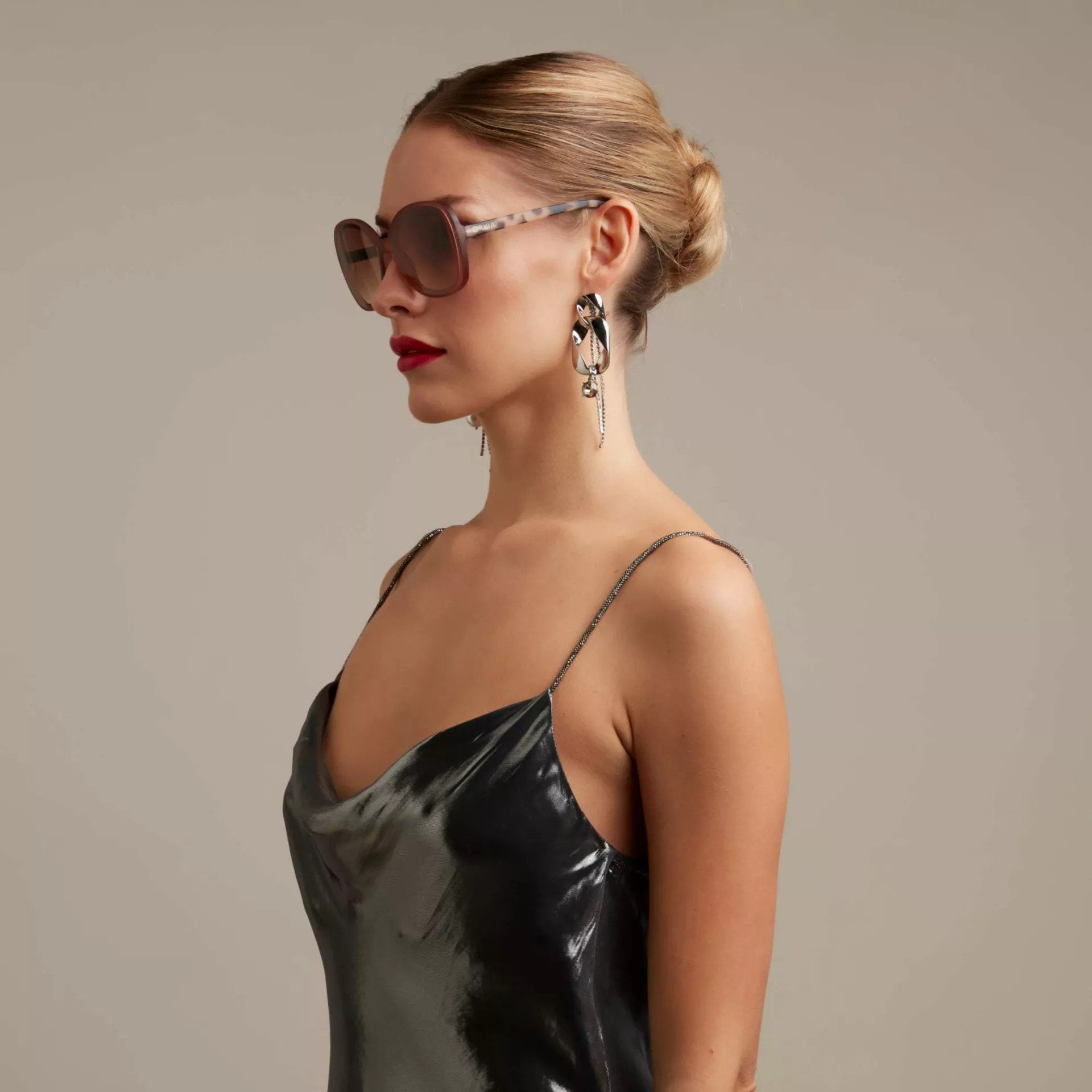 Okkia-Okkia Anna Butterfly Güneş Gözlüğü Havana Pembesi-Güneş Gözlüğü-4-Milagron.com