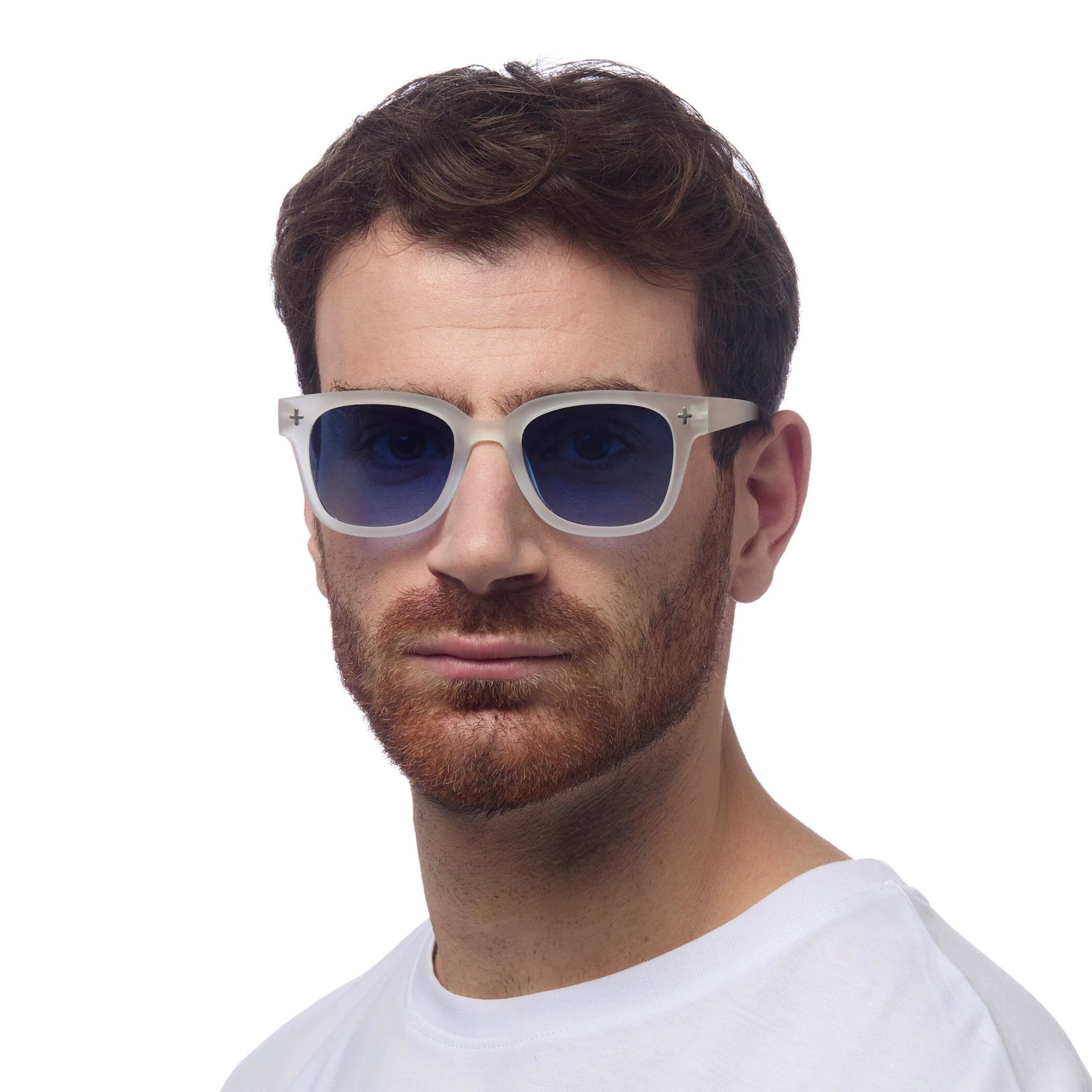 Okkia-Okkia Giovanni Mavi Lens Unisex Güneş Gözlüğü Beyaz-Güneş Gözlüğü-3-Milagron.com