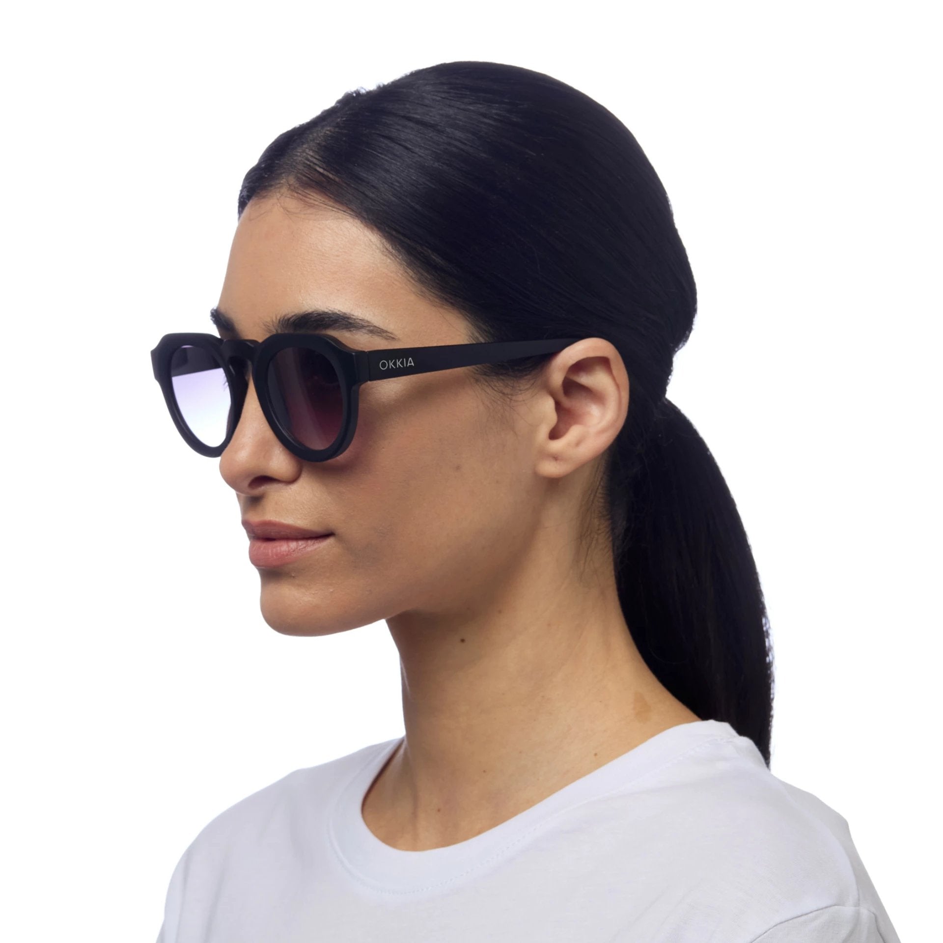 Okkia-Okkia Zeno Round Unisex Güneş Gözlüğü Siyah-Güneş Gözlüğü-3-Milagron.com