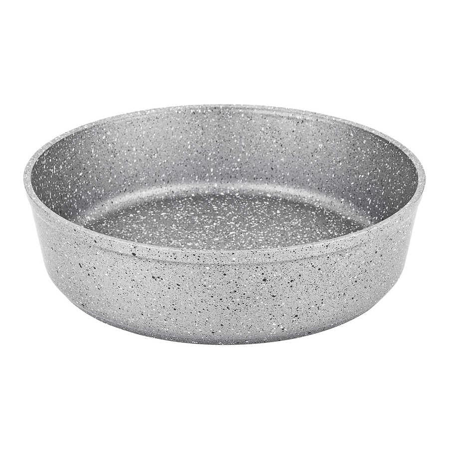 Oms 3411 Granit Fırın Tepsi Yuvarlak Gri 24x7,5 Cm