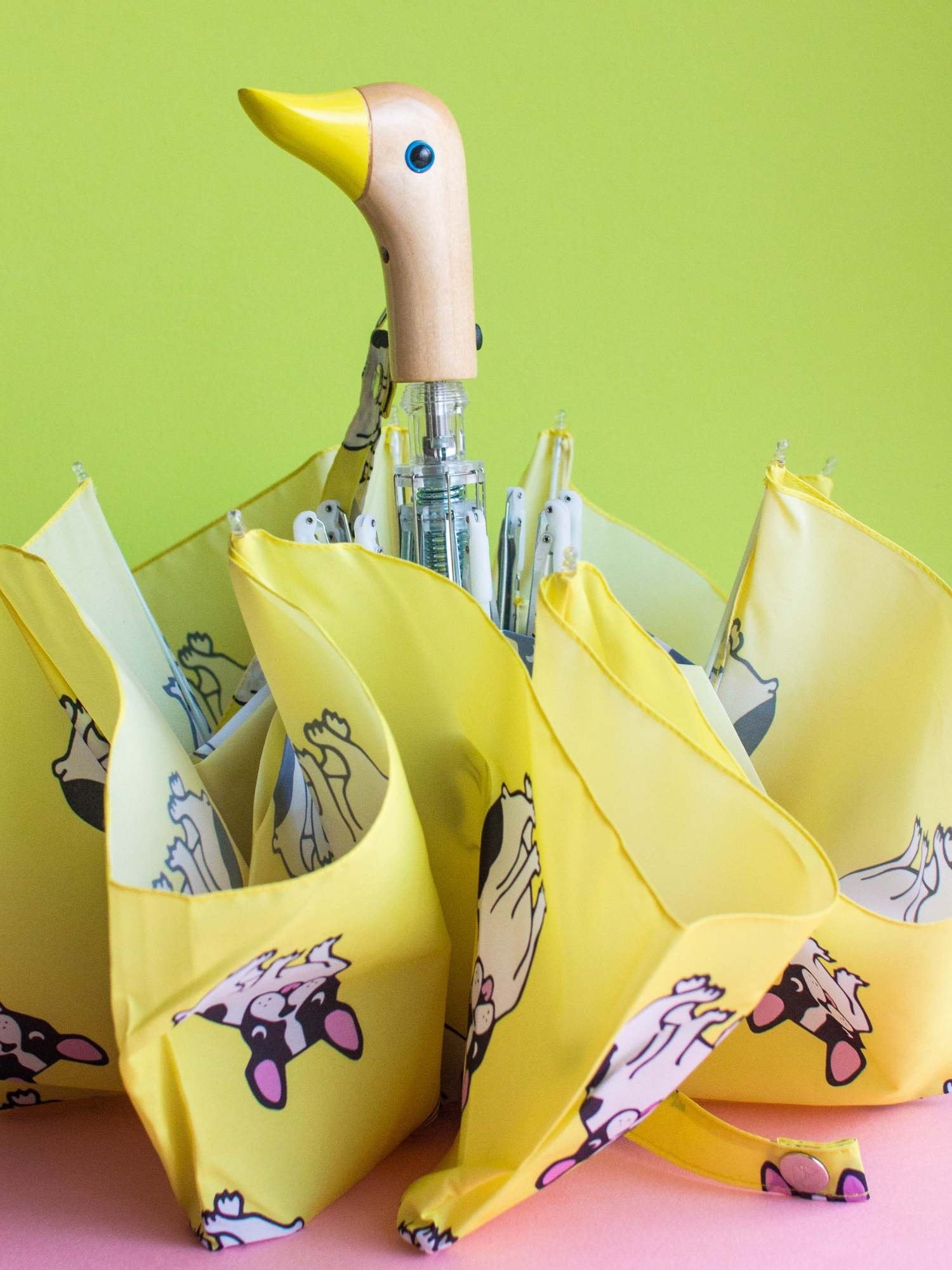 Original Duckhead-Original Duckhead Duck Kompakt şemsiye Bulldog Yellow-Şemsiye-4-Milagron.com