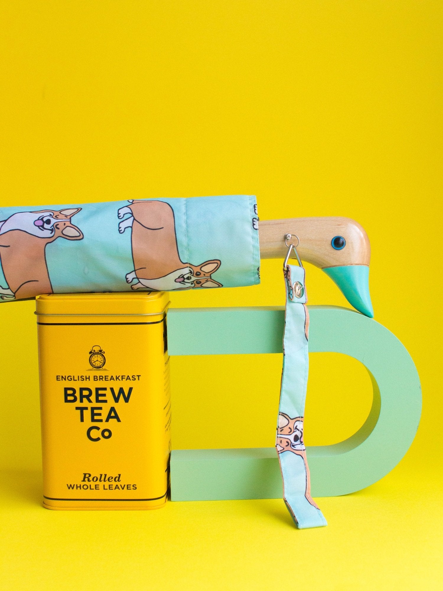 Original Duckhead-Original Duckhead Duck Kompakt şemsiye Corgi Mint Compact-Şemsiye-7-Milagron.com