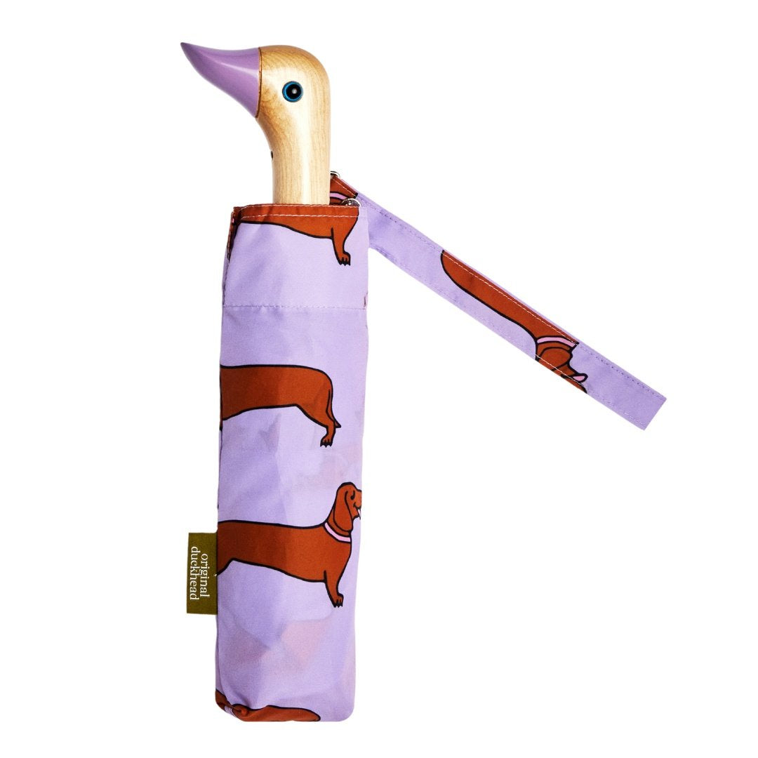 Original Duckhead-Original Duckhead Duck Kompakt şemsiye Dachshund Purple-Şemsiye-1-Milagron.com