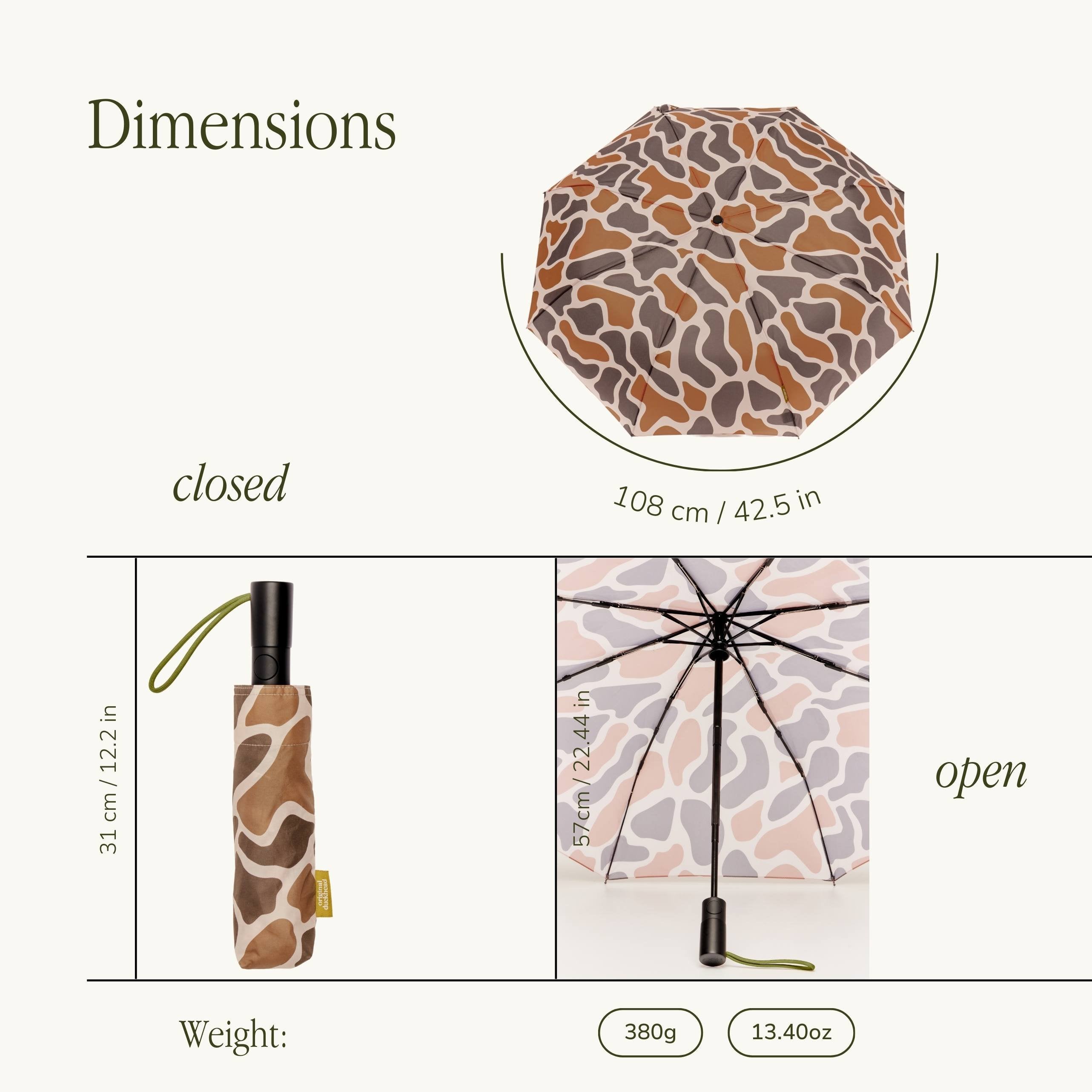 Original Duckhead-Original Duckhead The Daily Beige Ripples Automatic Umbrella-Şemsiye-6-Milagron.com