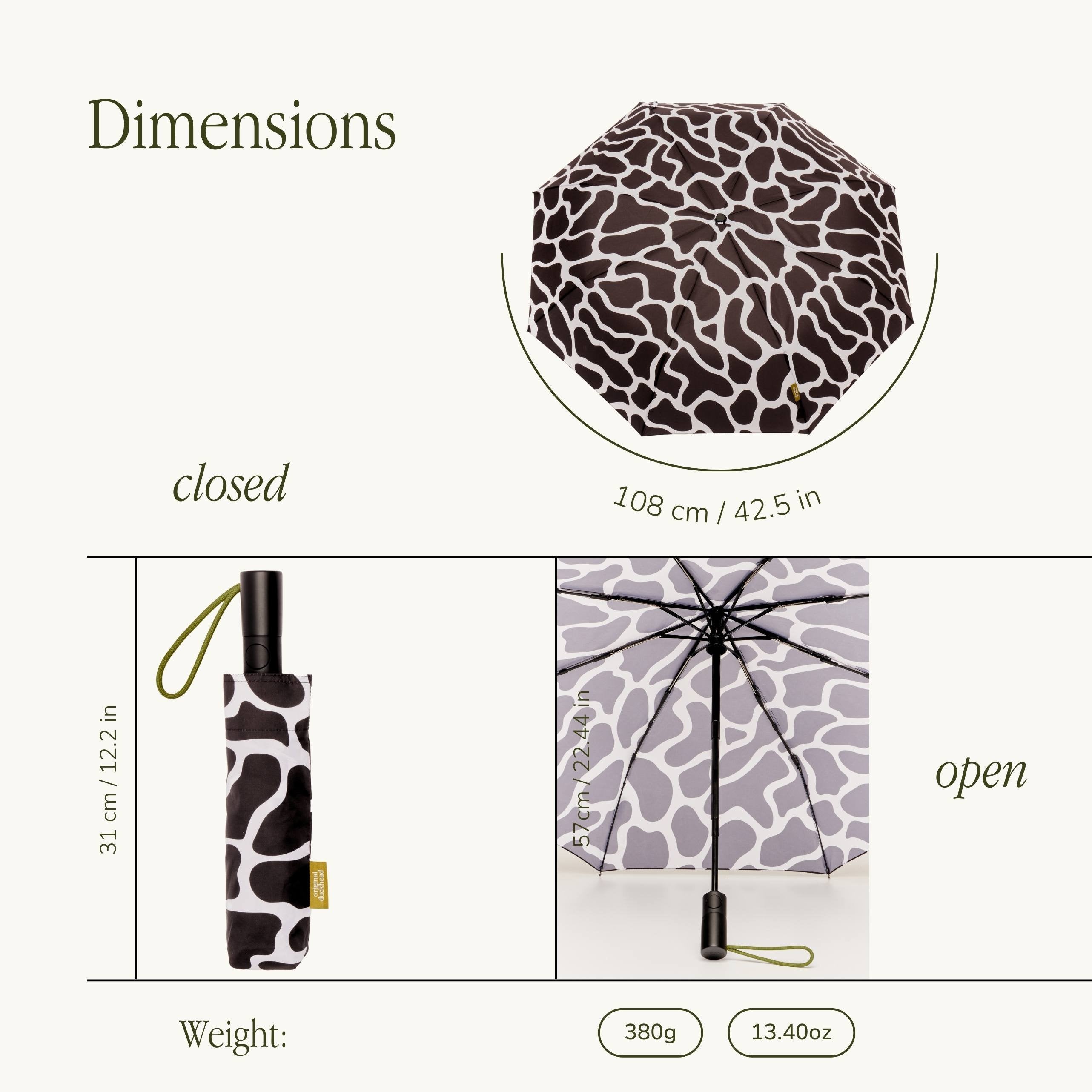 Original Duckhead-Original Duckhead The Daily Black Ripples Automatic Umbrella-Şemsiye-5-Milagron.com