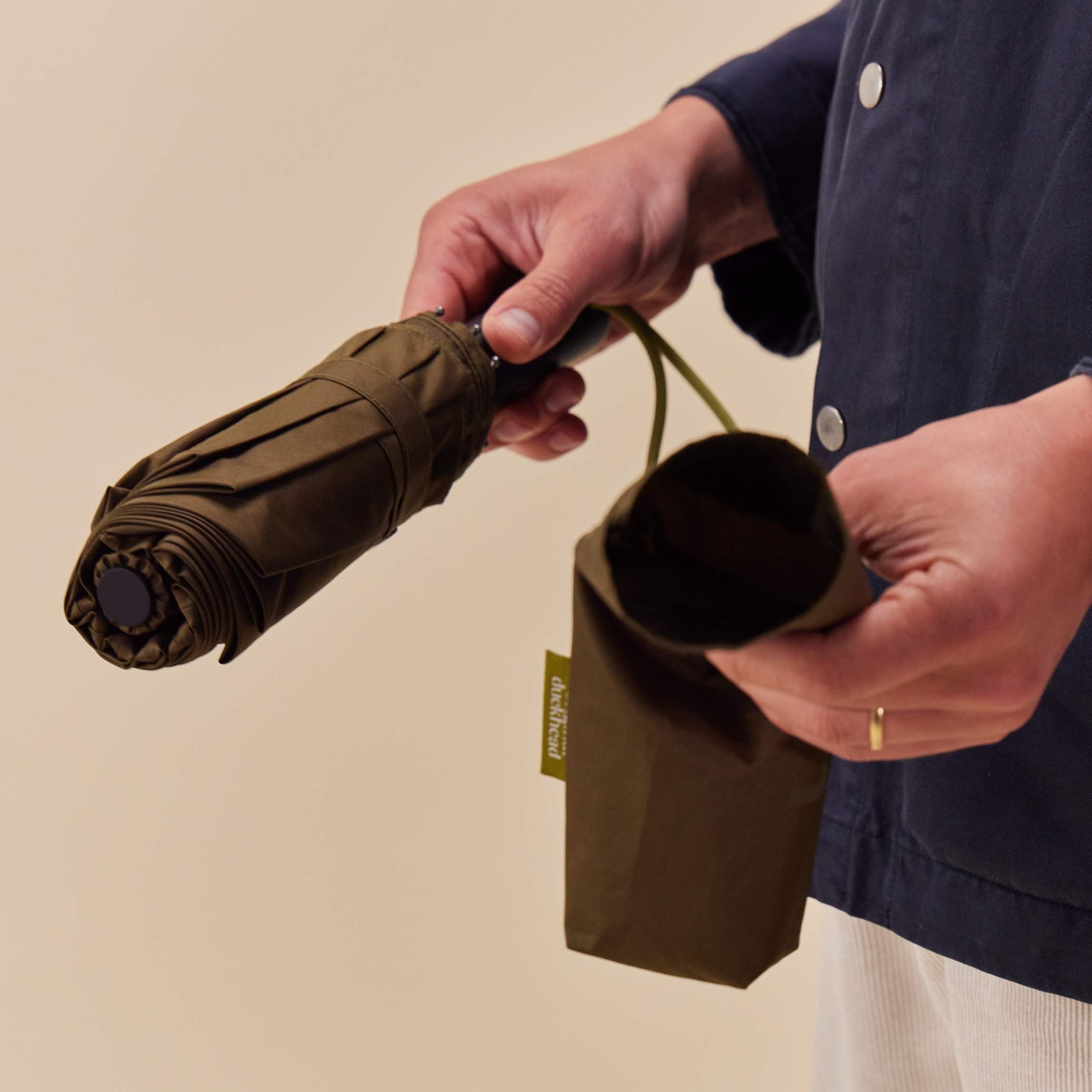 Original Duckhead-Original Duckhead The Daily Otomatik şemsiye Haki-Şemsiye-3-Milagron.com