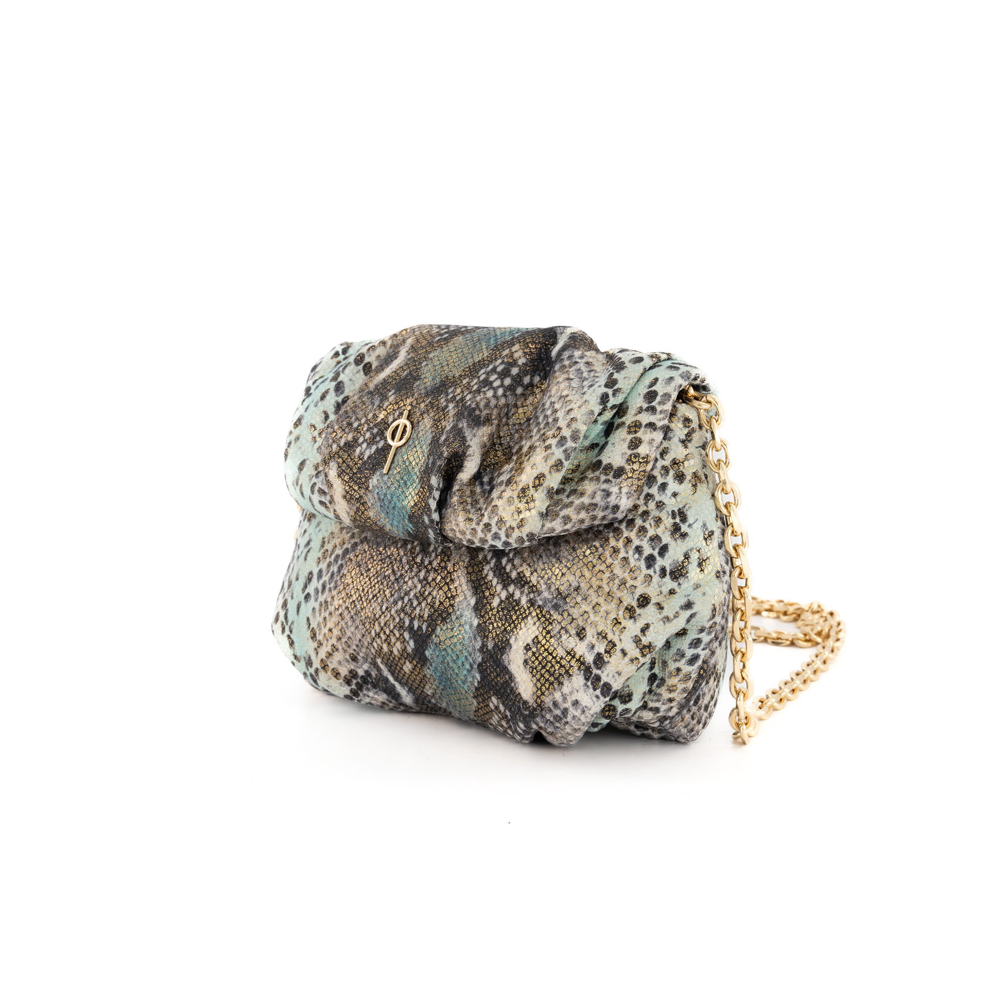 Otrera-Baby Leda Glitter Snake Green-Omuz Çantası-2-Milagron.com