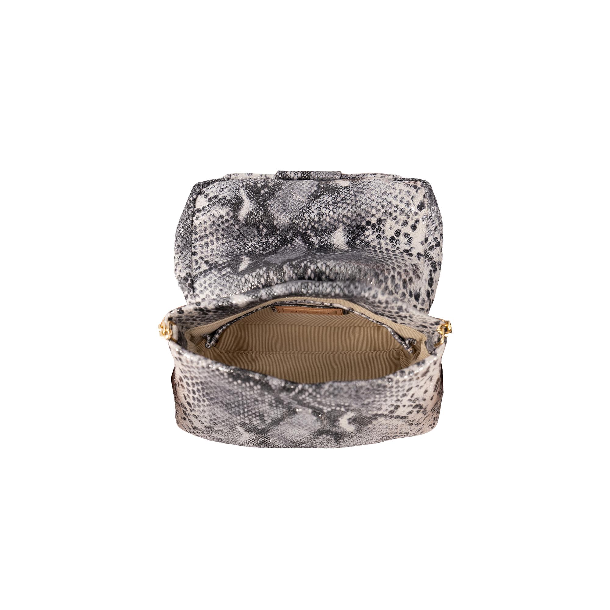 Otrera-Baby Leda Glitter Snake Silver-Omuz Çantası-3-Milagron.com