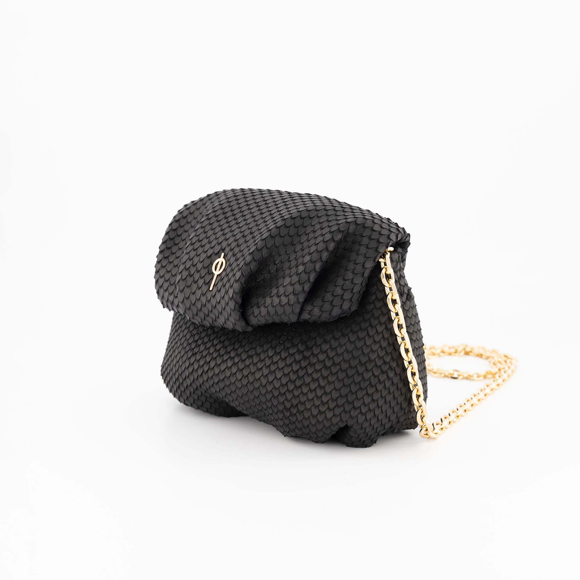 Otrera-Baby Leda Snake Black-Omuz Çantası-2-Milagron.com