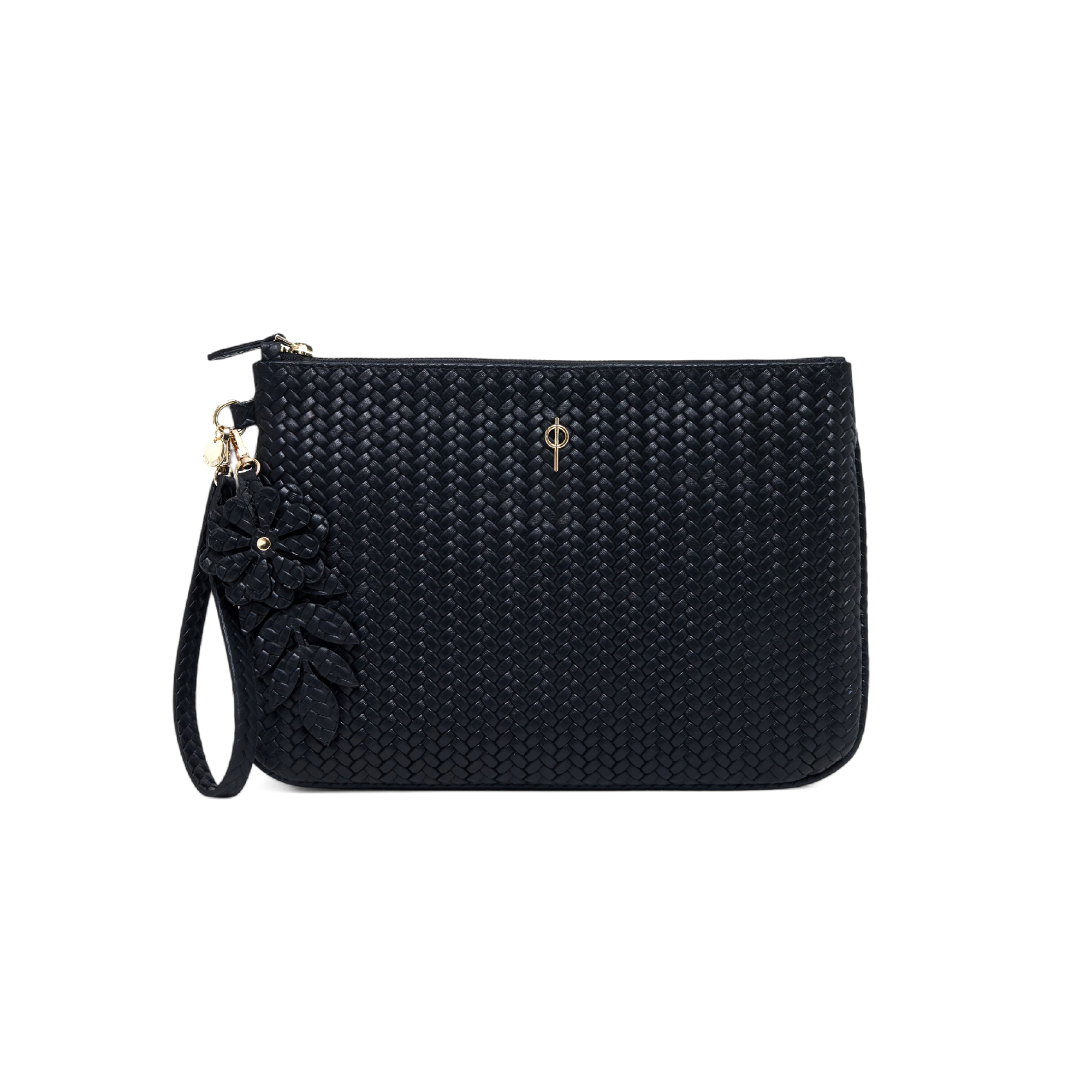 Otrera-Braided Clutch Black-Clutch-1-Milagron.com