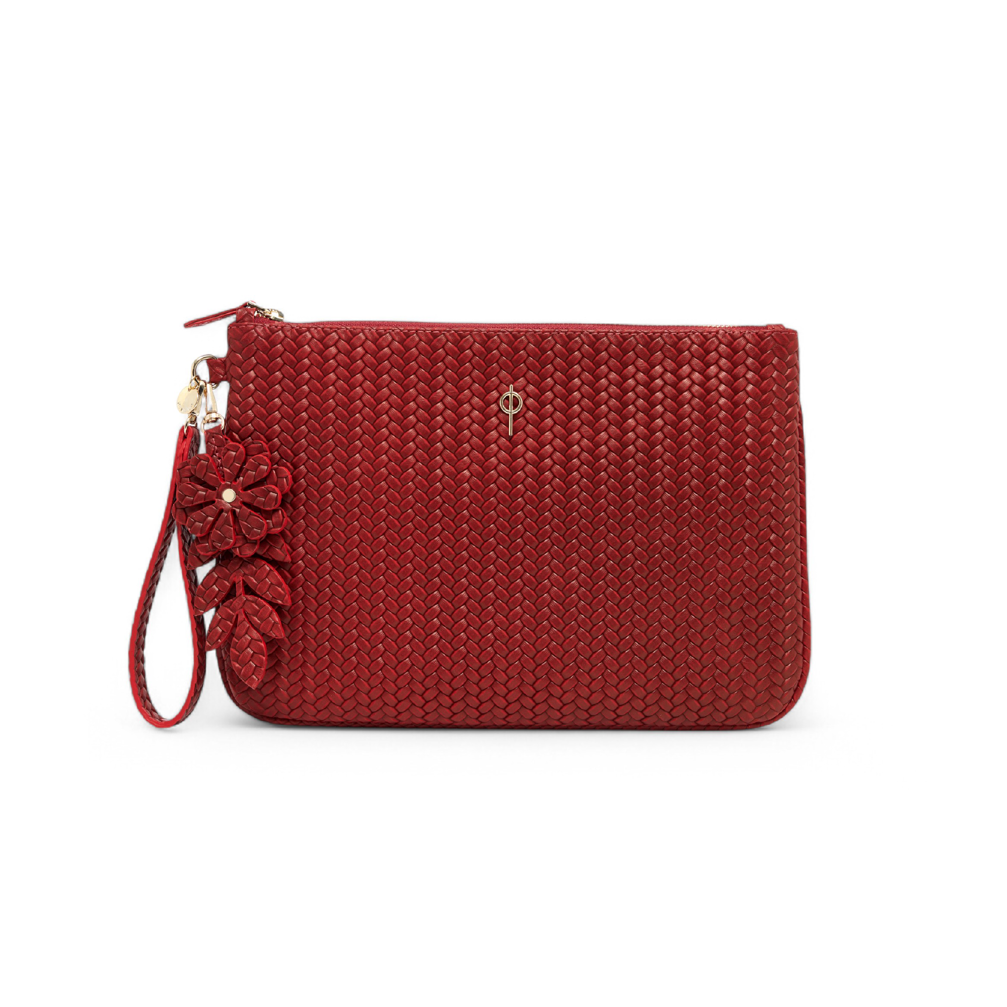 Otrera-Braided Clutch Red-Clutch-1-Milagron.com