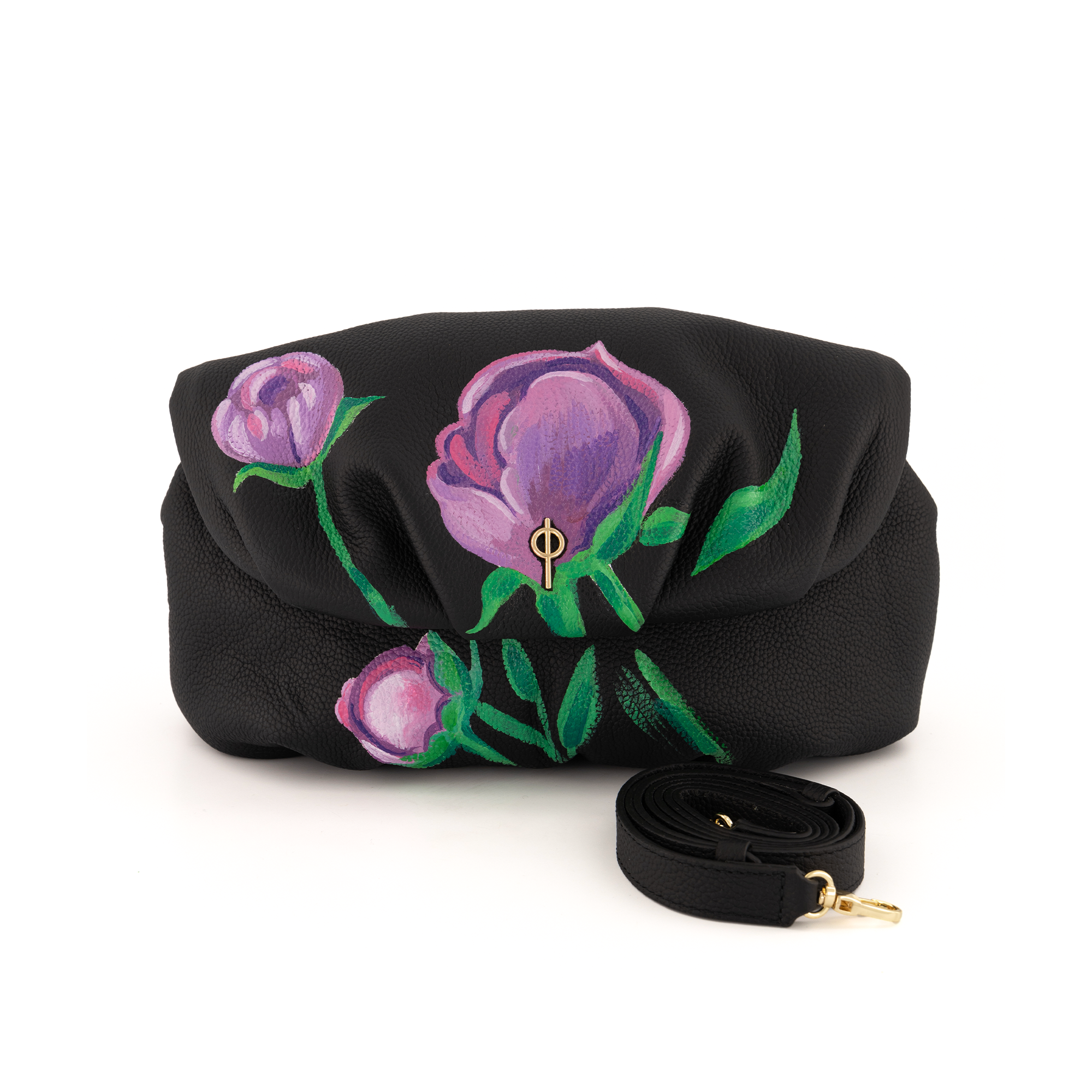 Otrera-Floral Fantasy Leda Black-Omuz Çantası-1-Milagron.com