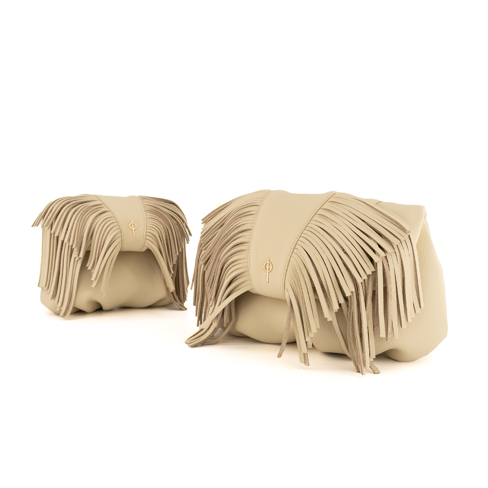 Otrera-Fringe Leda Beige-Clutch-3-Milagron.com