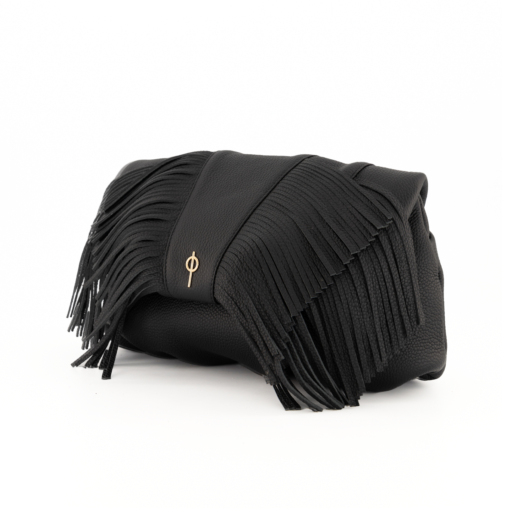 Otrera-Fringe Leda Black-Clutch-2-Milagron.com