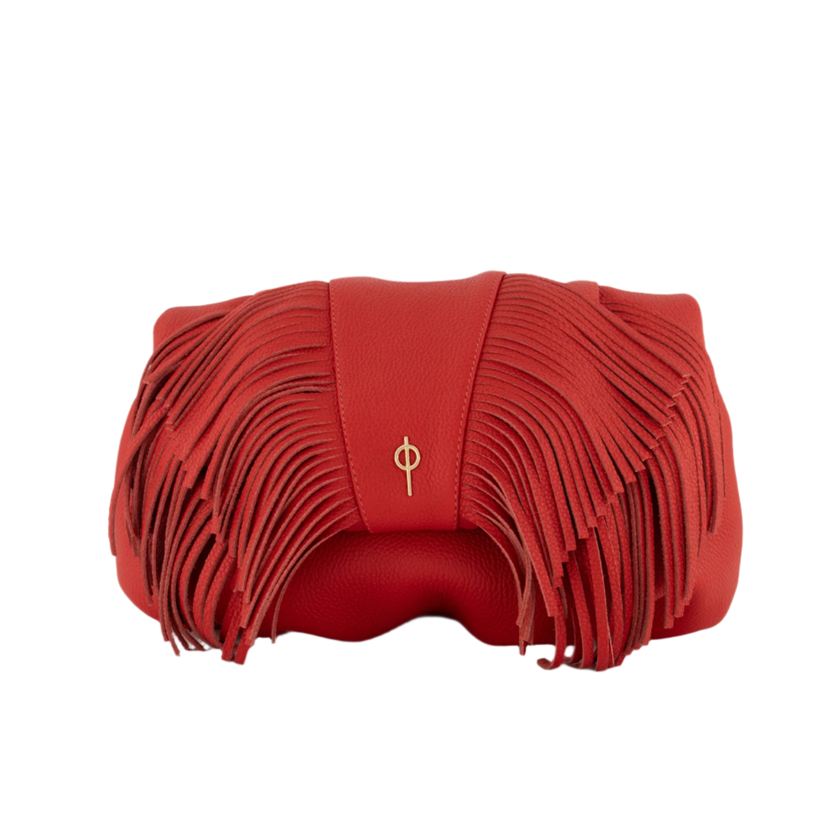Otrera-Fringe Leda Red-Clutch-1-Milagron.com
