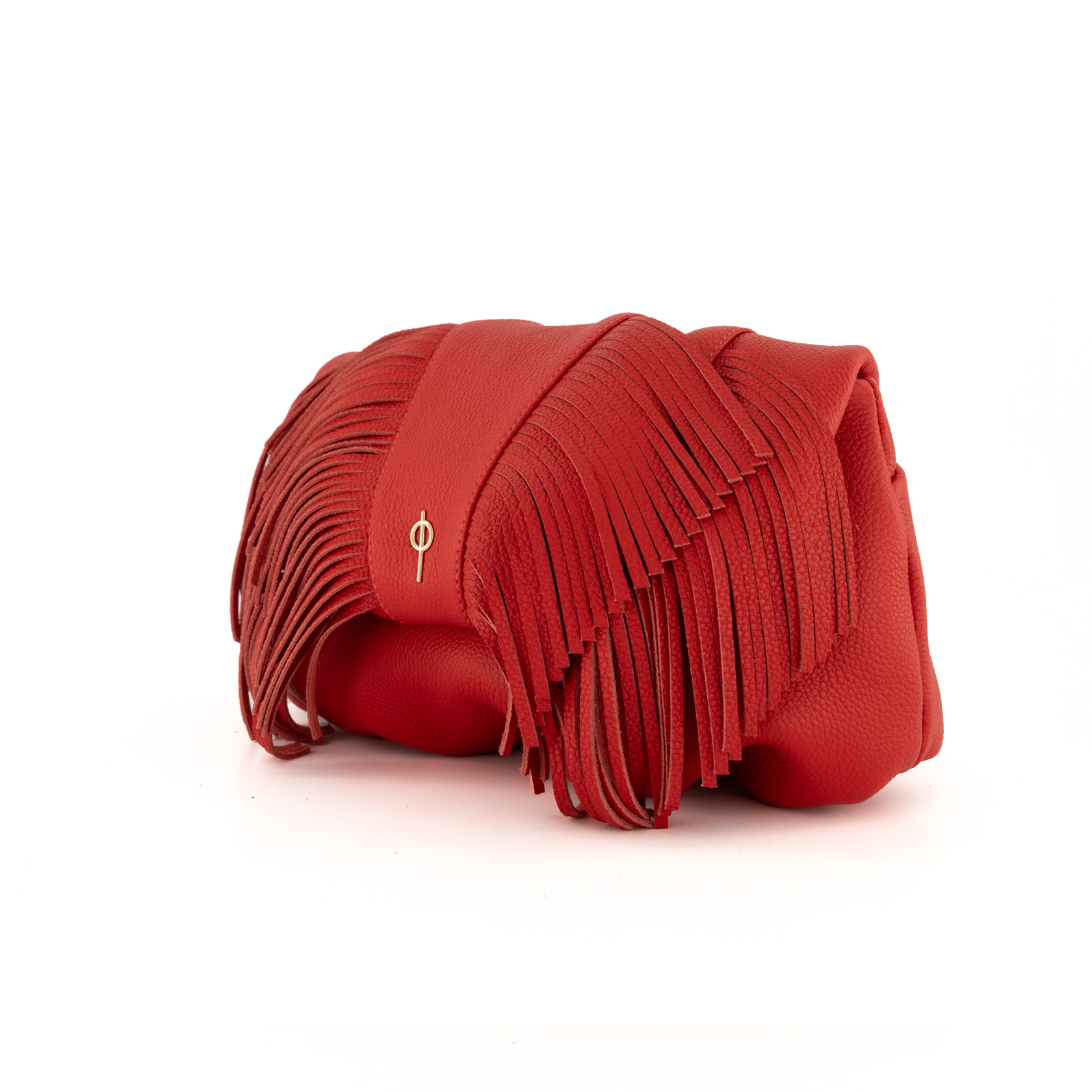 Otrera-Fringe Leda Red-Clutch-2-Milagron.com