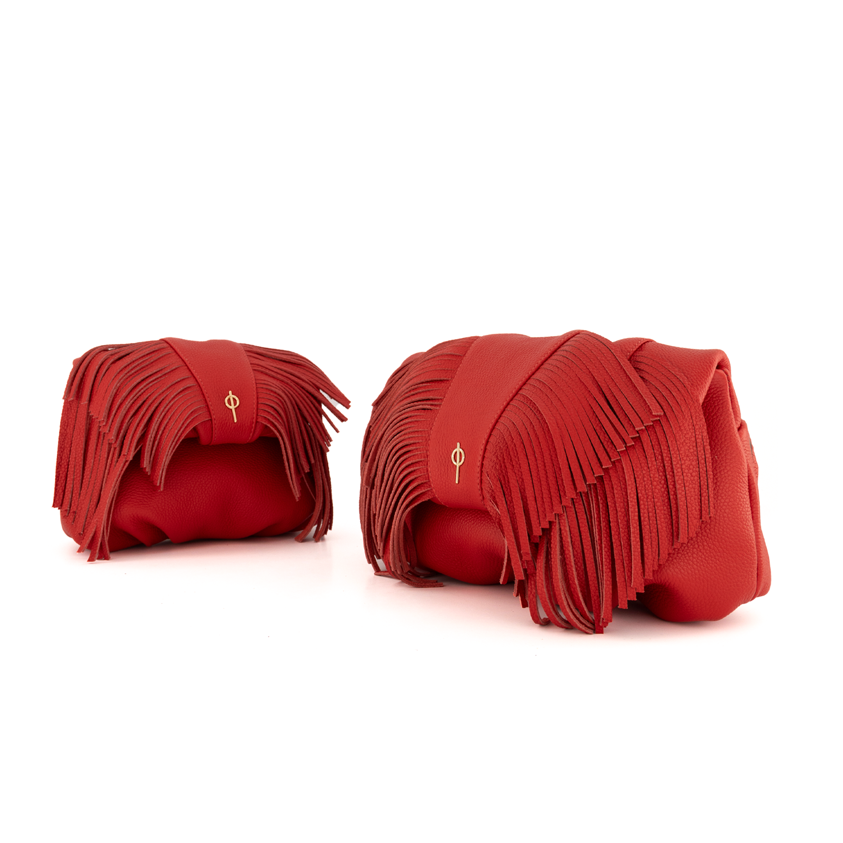 Otrera-Fringe Leda Red-Clutch-3-Milagron.com