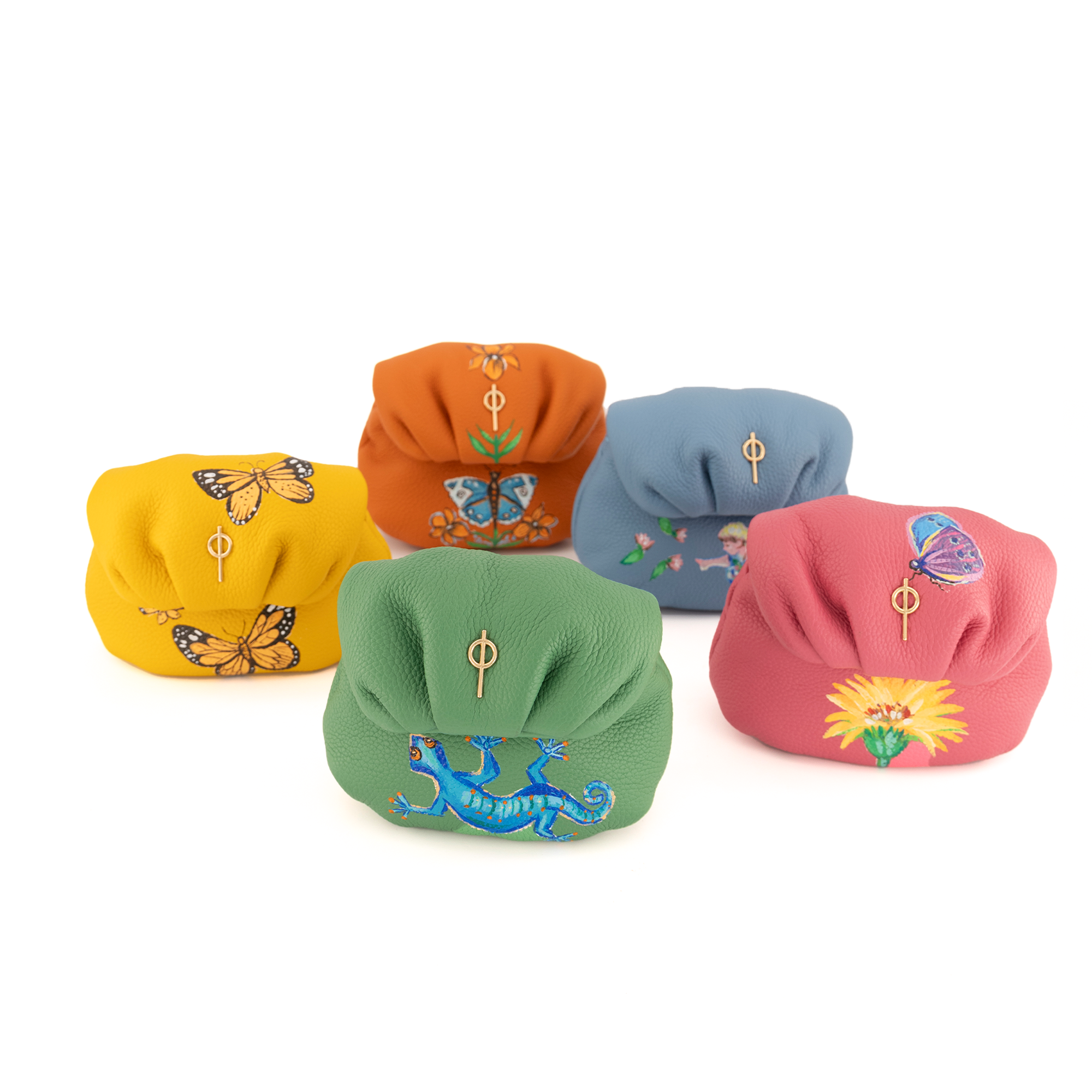 Otrera-Hand Painted Tiny Leda Pink-Omuz Çantası-5-Milagron.com