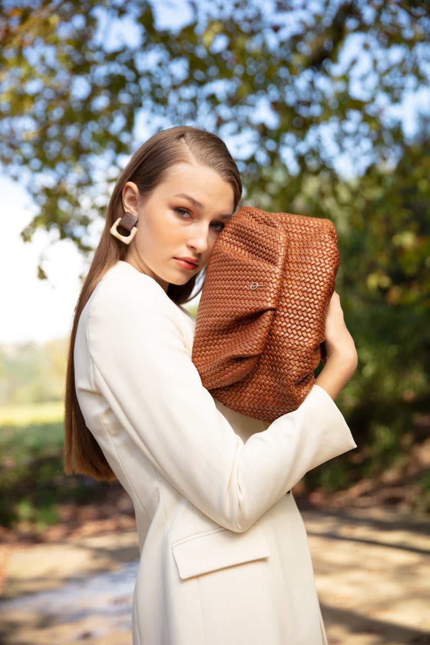 Otrera-Leda Braid Brown-Clutch-5-Milagron.com
