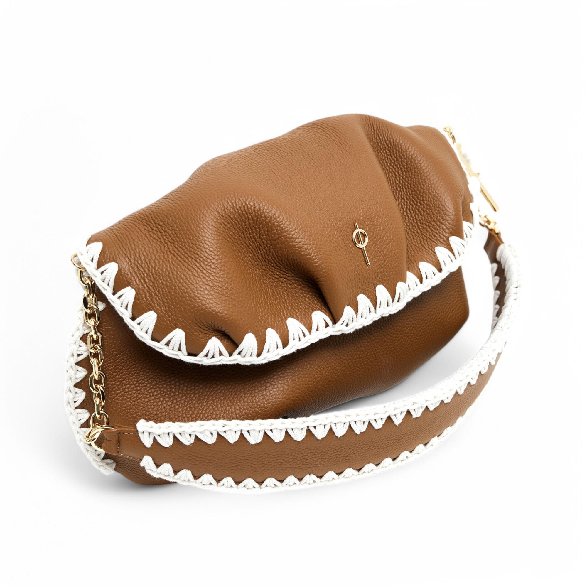 Otrera-Leda Macrame Brown-Clutch-5-Milagron.com
