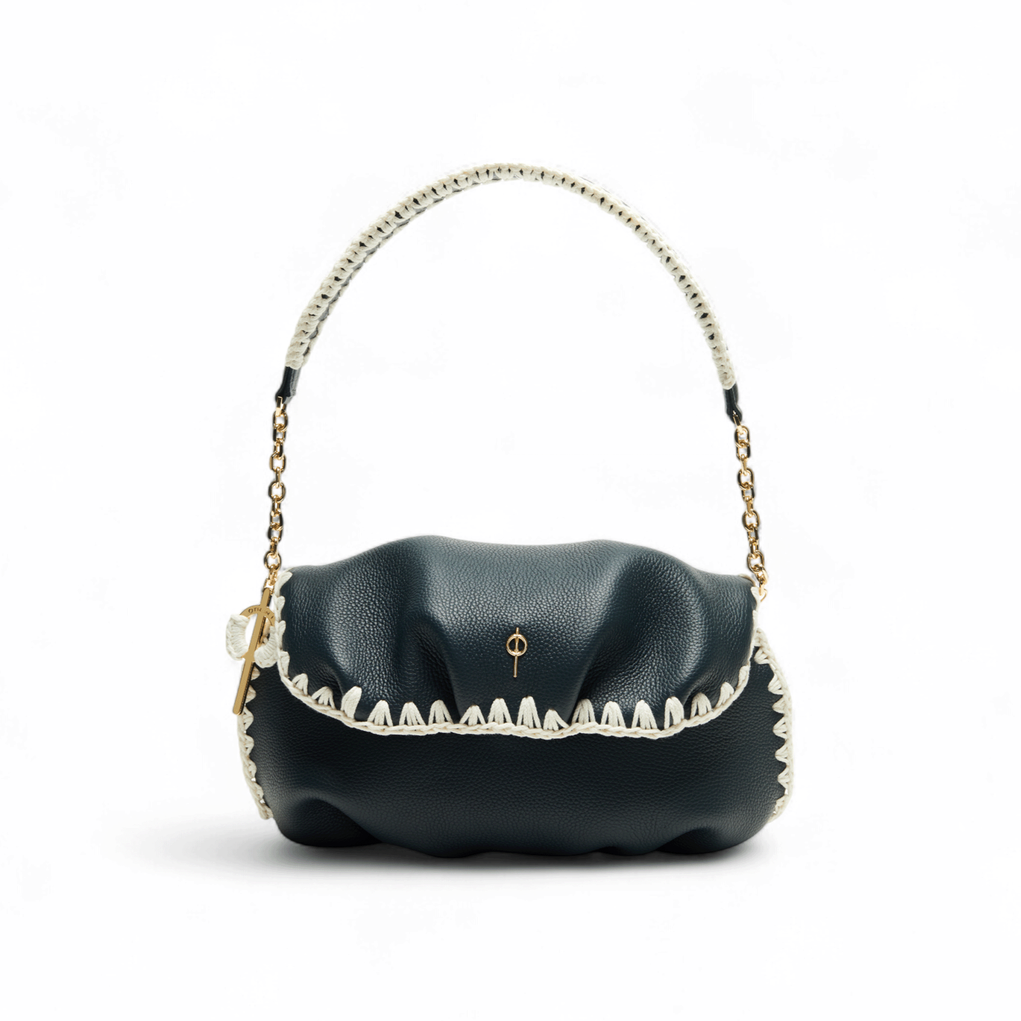 Otrera-Leda Macrame Navy-Clutch-2-Milagron.com