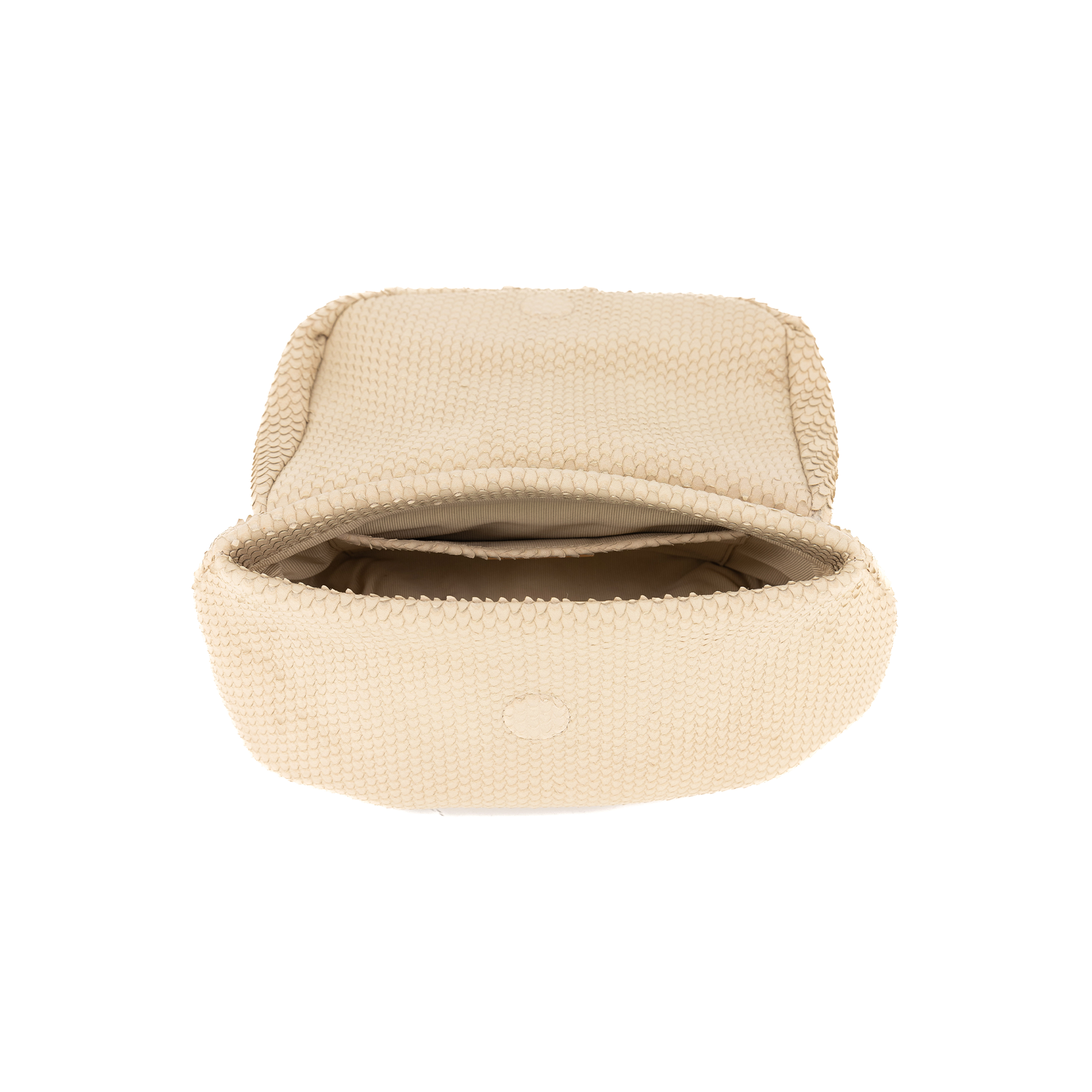 Otrera-Leda Snake - Beige-Clutch-3-Milagron.com