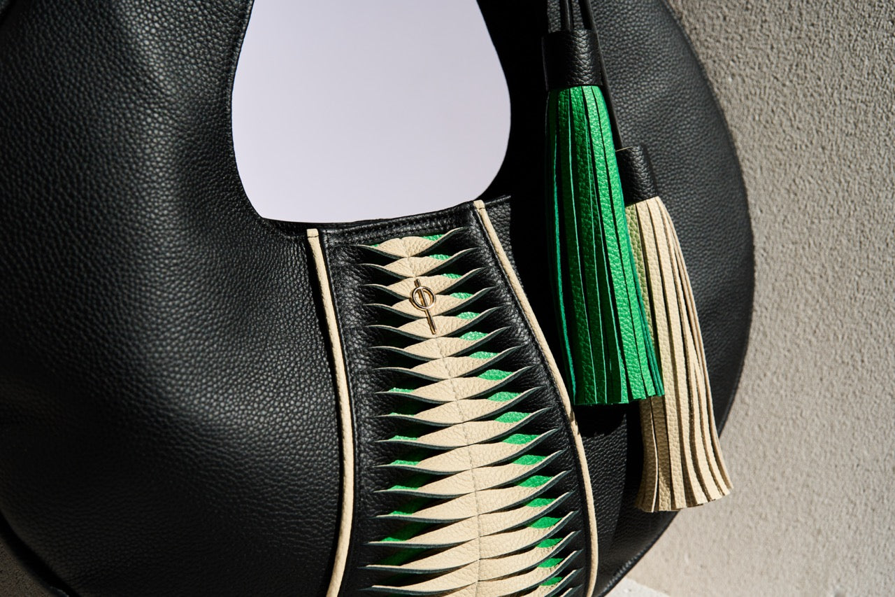 Otrera-Libertas Hobo - Black & Green-El Çantası-2-Milagron.com
