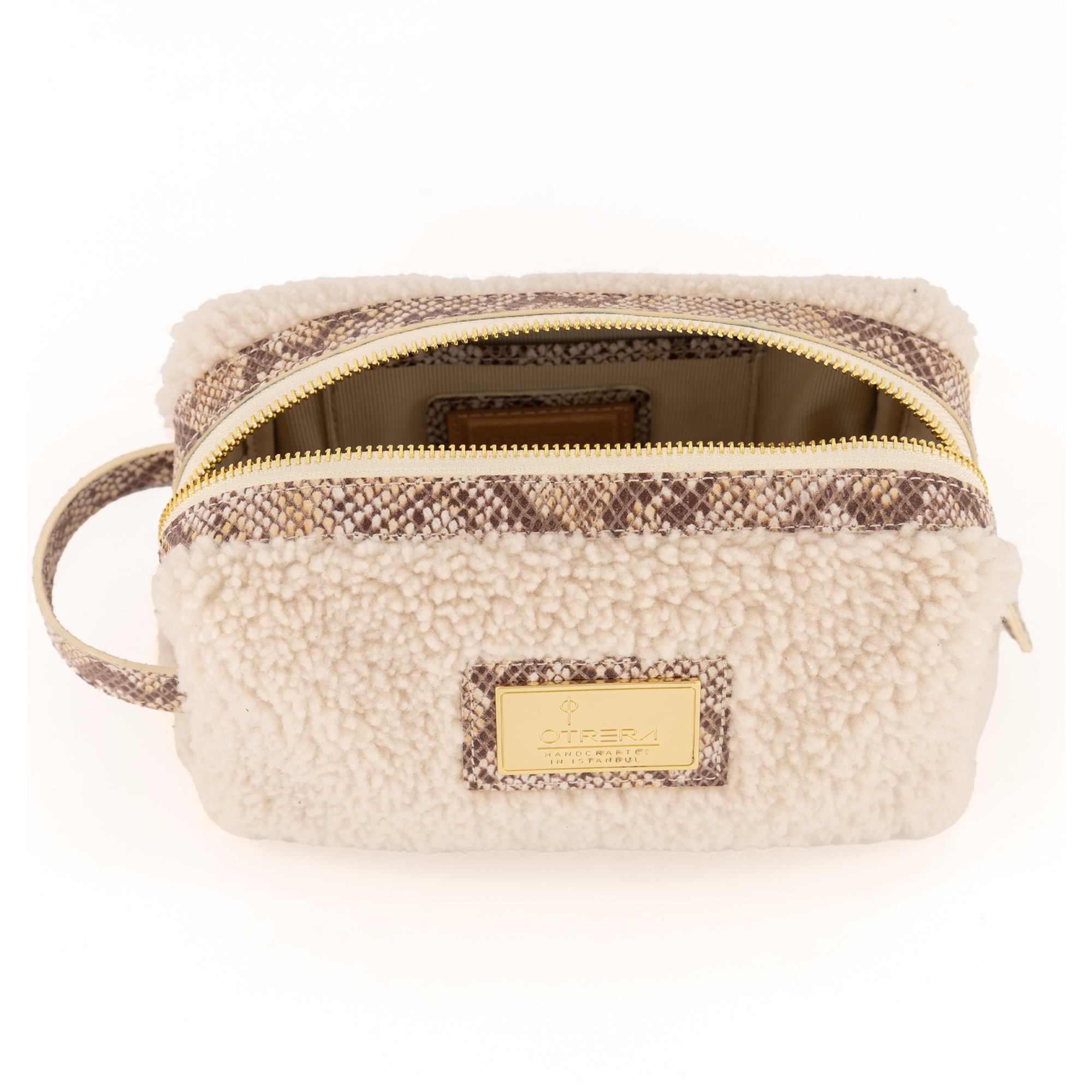 Otrera-Lula Pouch Fur - Almond Milk-El Çantası-2-Milagron.com