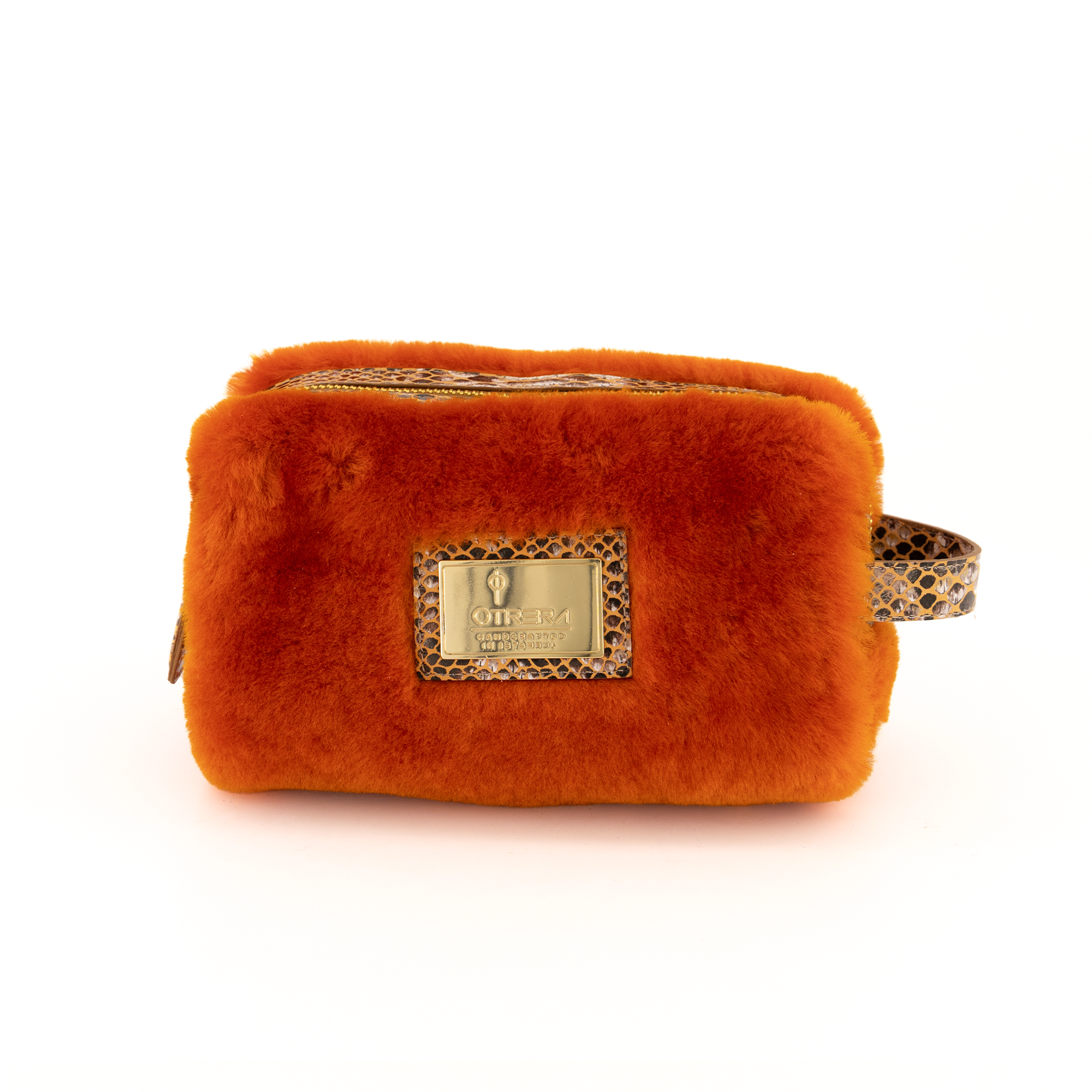 Otrera-Lula Pouch Fur - Burnt Orange-El Çantası-1-Milagron.com